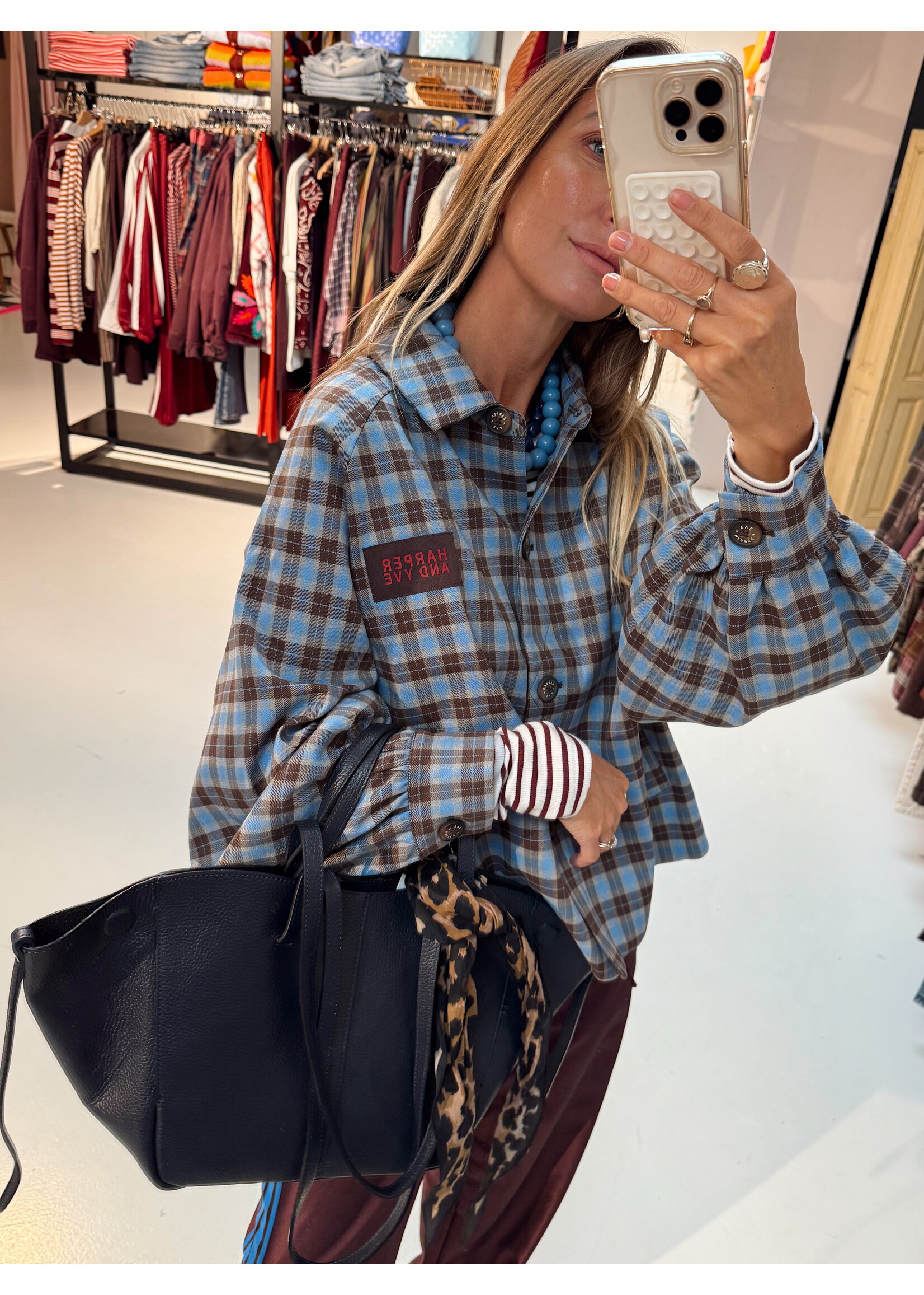 Checkered Jacket Blue/Burgundy