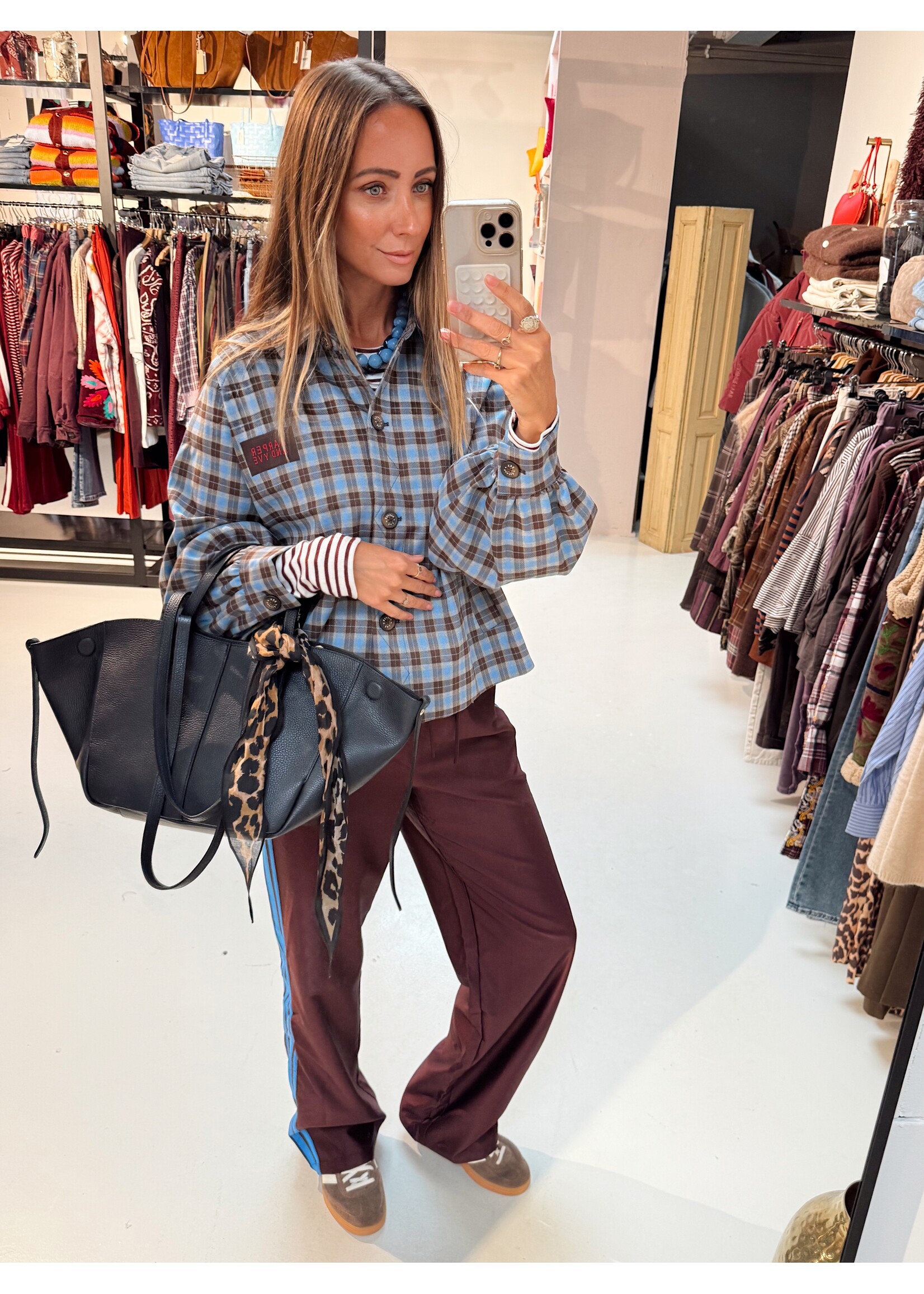 Checkered Jacket Blue/Burgundy