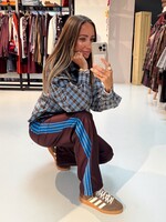 Trackpants Burgdundy Brown/Blue