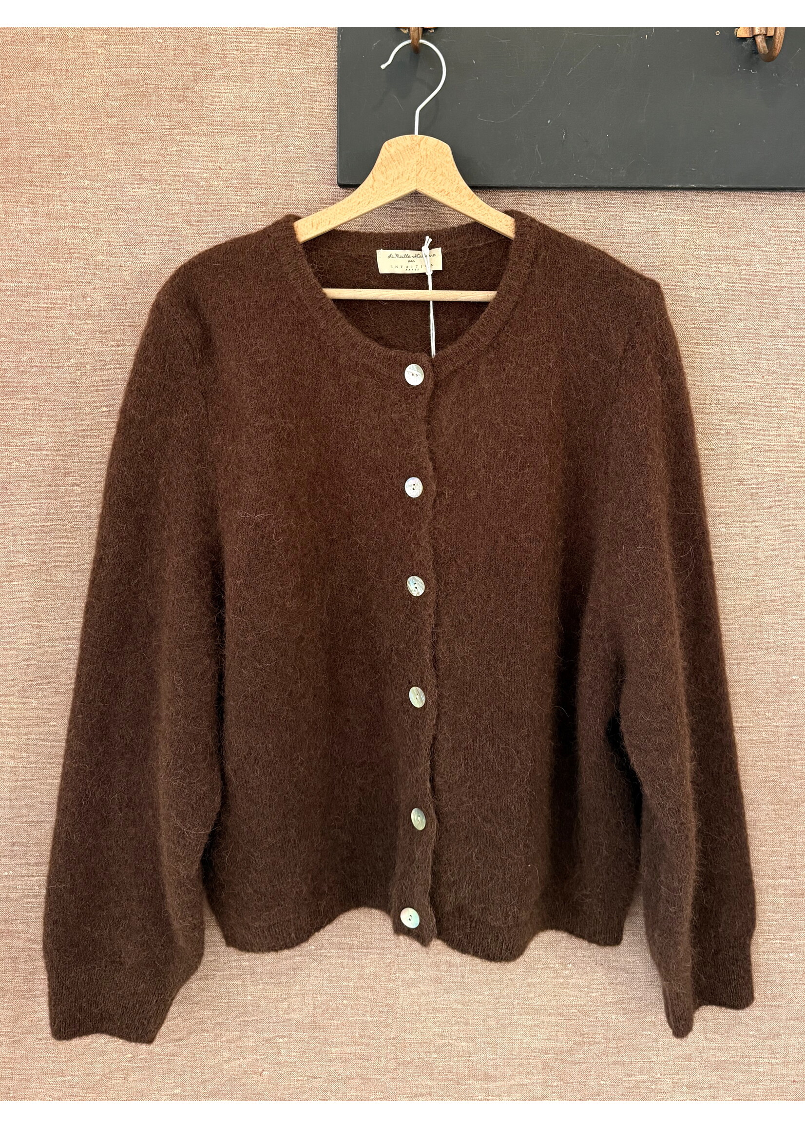 Woolmix Cardigan -Brown