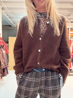 Woolmix Cardigan -Brown