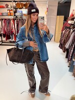 Faux Leather Pants Brown