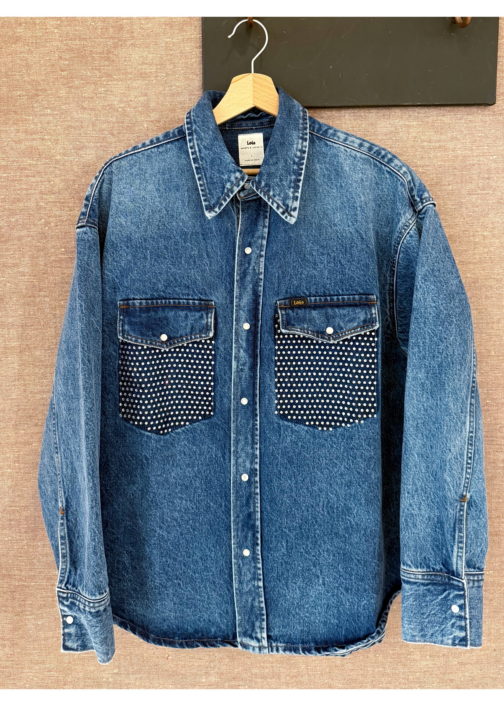 Strass Shirt Blue Denim