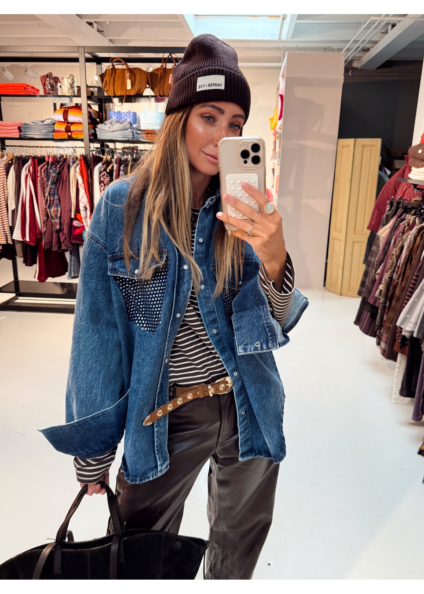 Strass Shirt Blue Denim