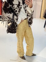 Faux Leather Pants - Yellow