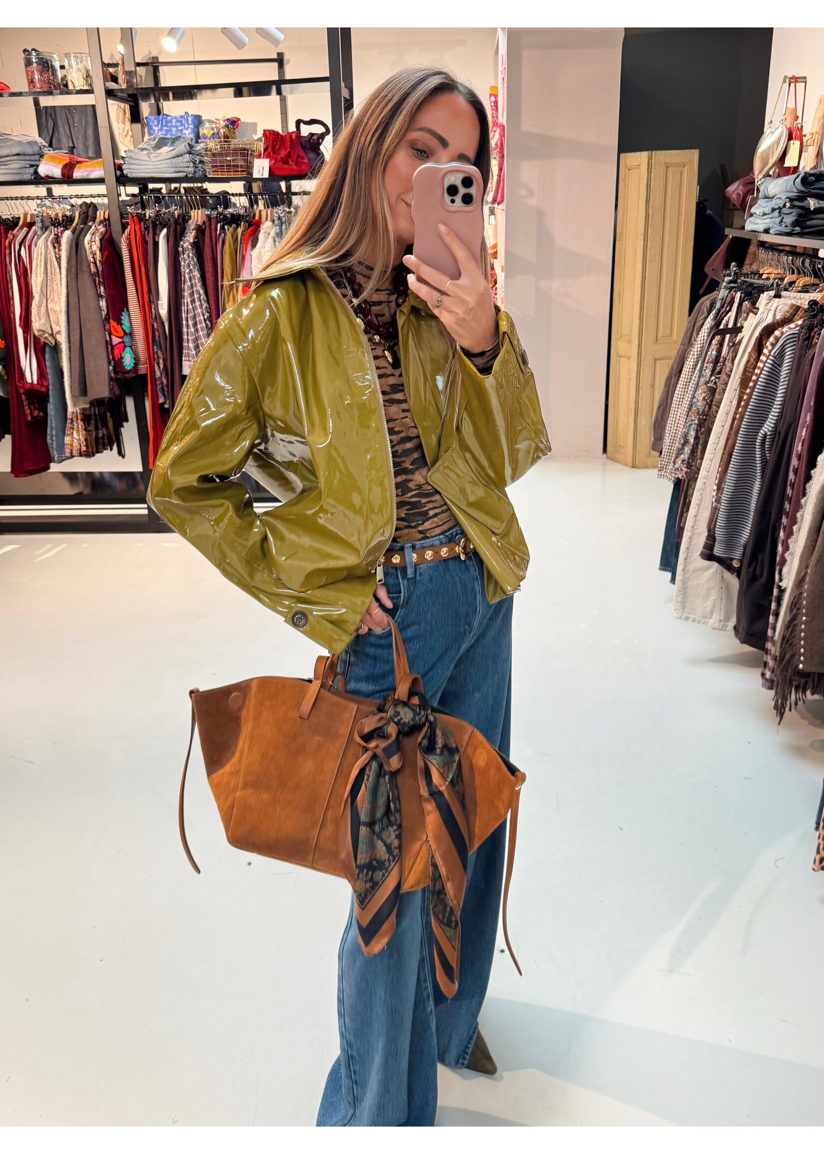 Lacquer Jacket - Olive Green