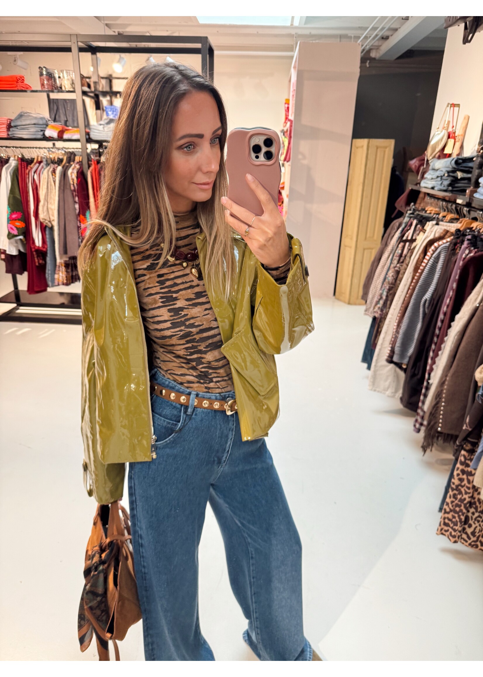 Lacquer Jacket - Olive Green