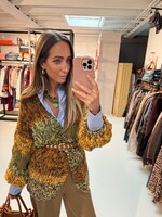 Knitted Vest - Green/Yellow