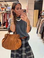 Camel Bag Suede Golden Hardware
