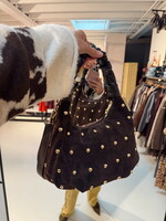 Brown Bag Suede Golden Studs