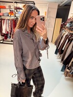 Striped Shirt - Brown/White