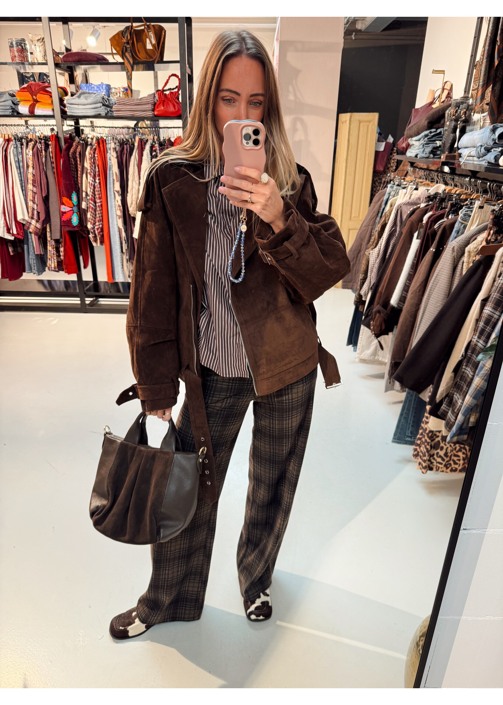 Checkered Pantalon - Green