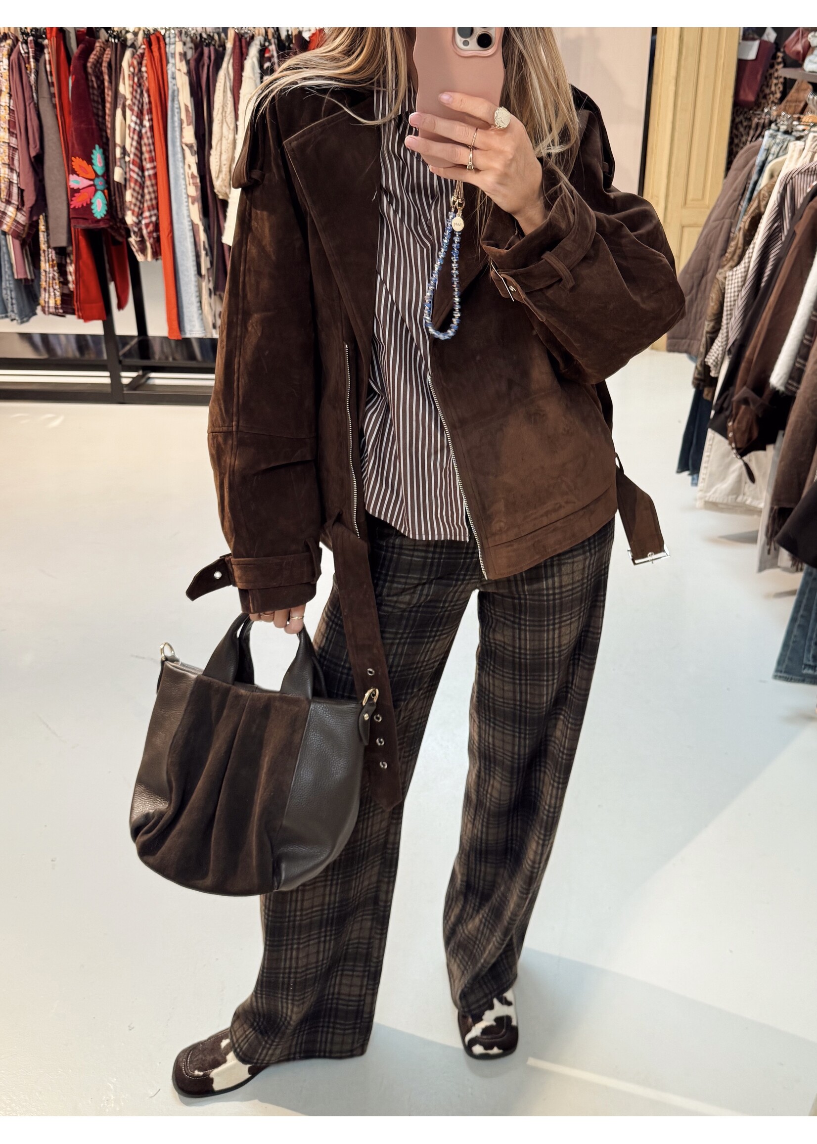 Checkered Pantalon - Green