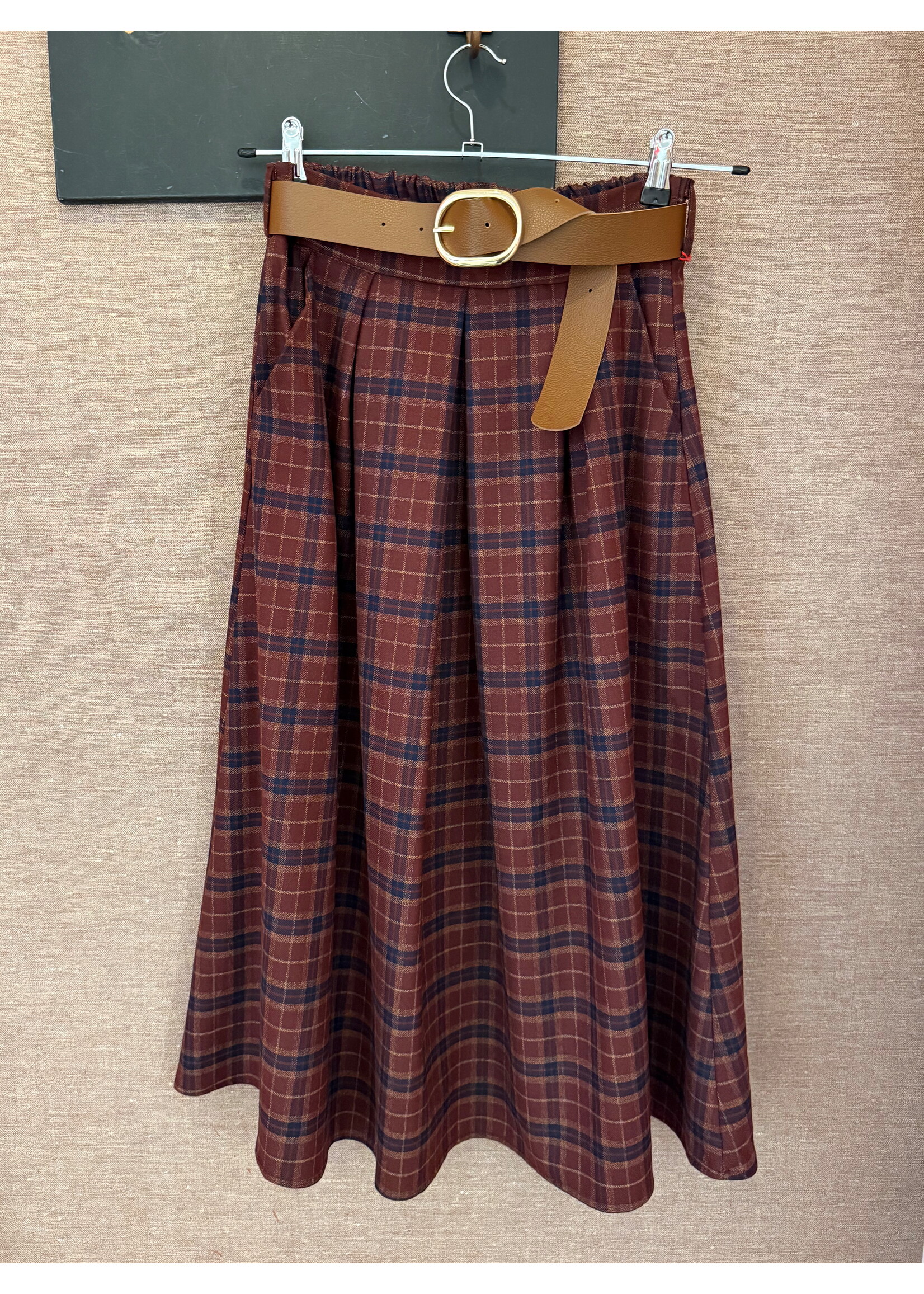 Skirt Checkered Bordeaux/Navy