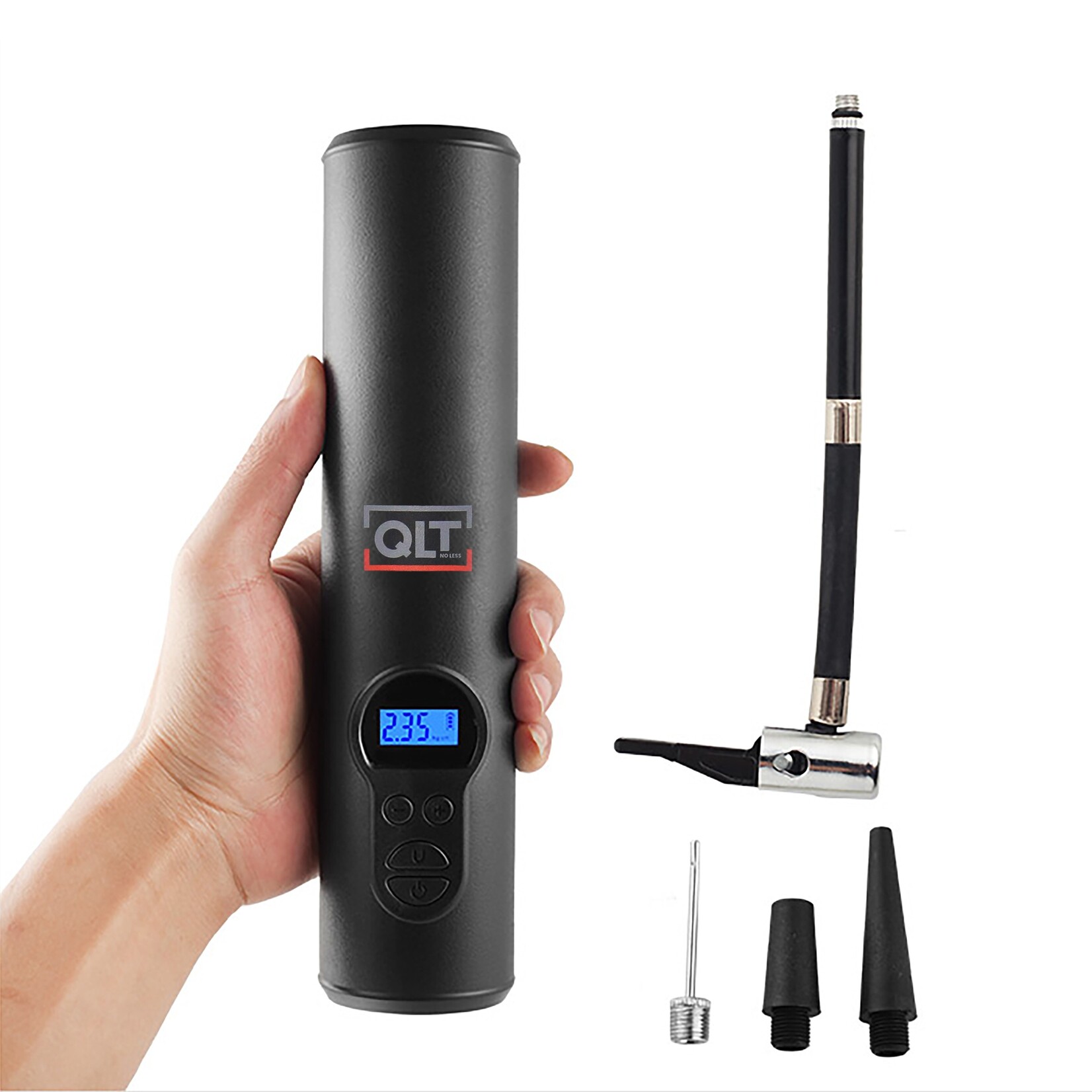 QLT No Less QLT Luchtcompressor – Elektrische Pomp met Opzetstukken – 10,3 bar