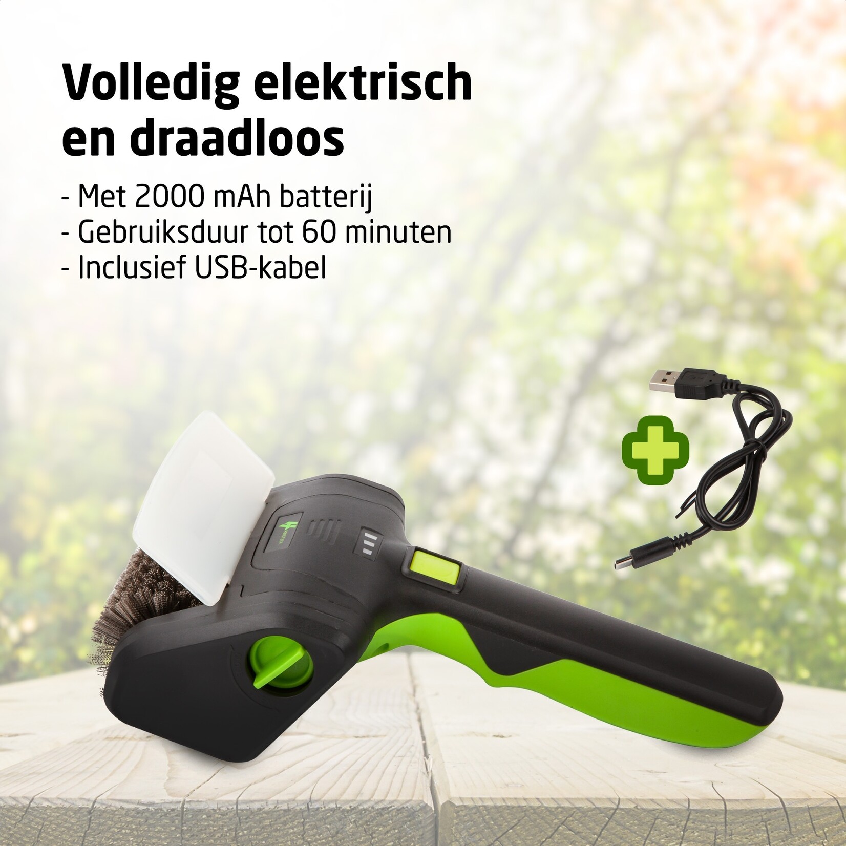 Hometech HomeTech Elektrische BBQ Borstel Staal - Draadloze Schoonmaakborstel voor Grill