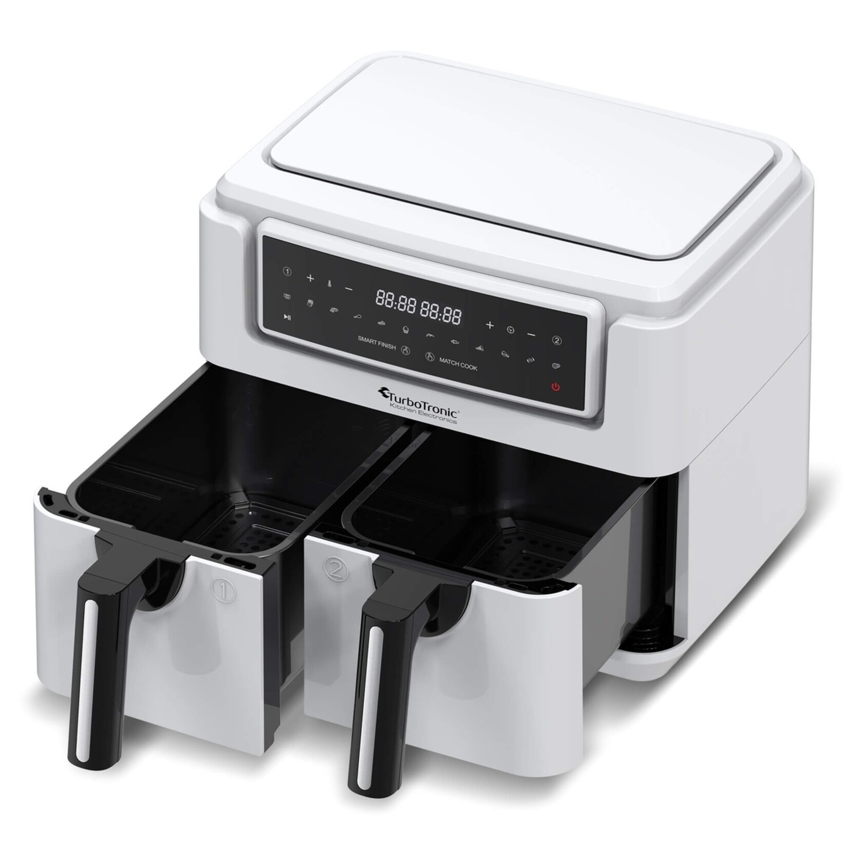 TurboTronic TurboTronic AF118 Dubbele Airfryer XL - Digitale Heteluchfriteuse - 7,6 Liter