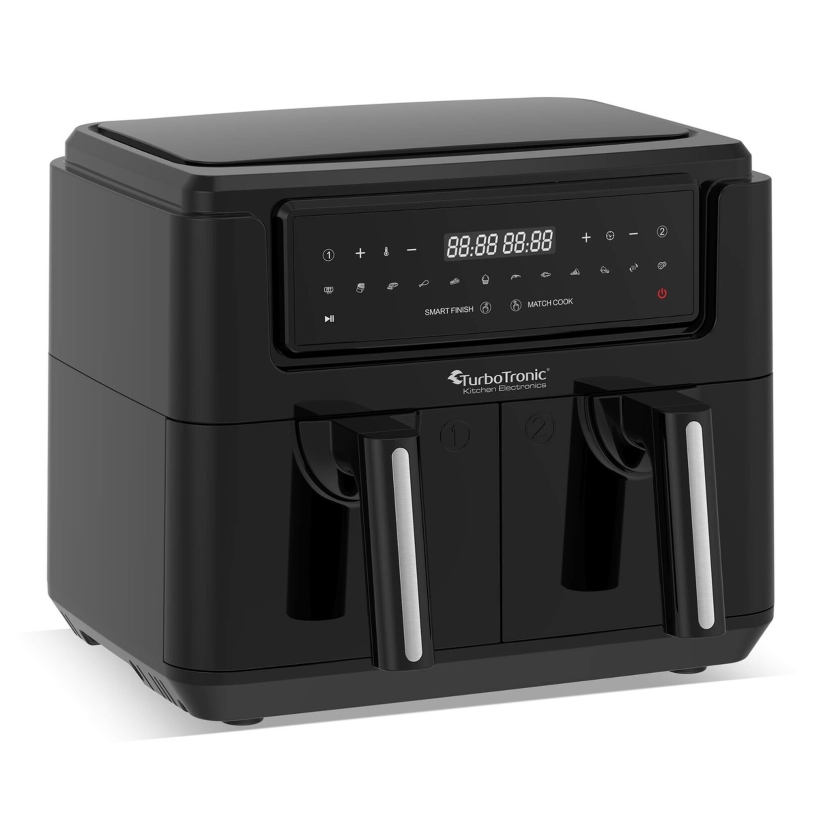 TurboTronic TurboTronic AF118 Dubbele Airfryer XL - Digitale Heteluchfriteuse - 7,6 Liter