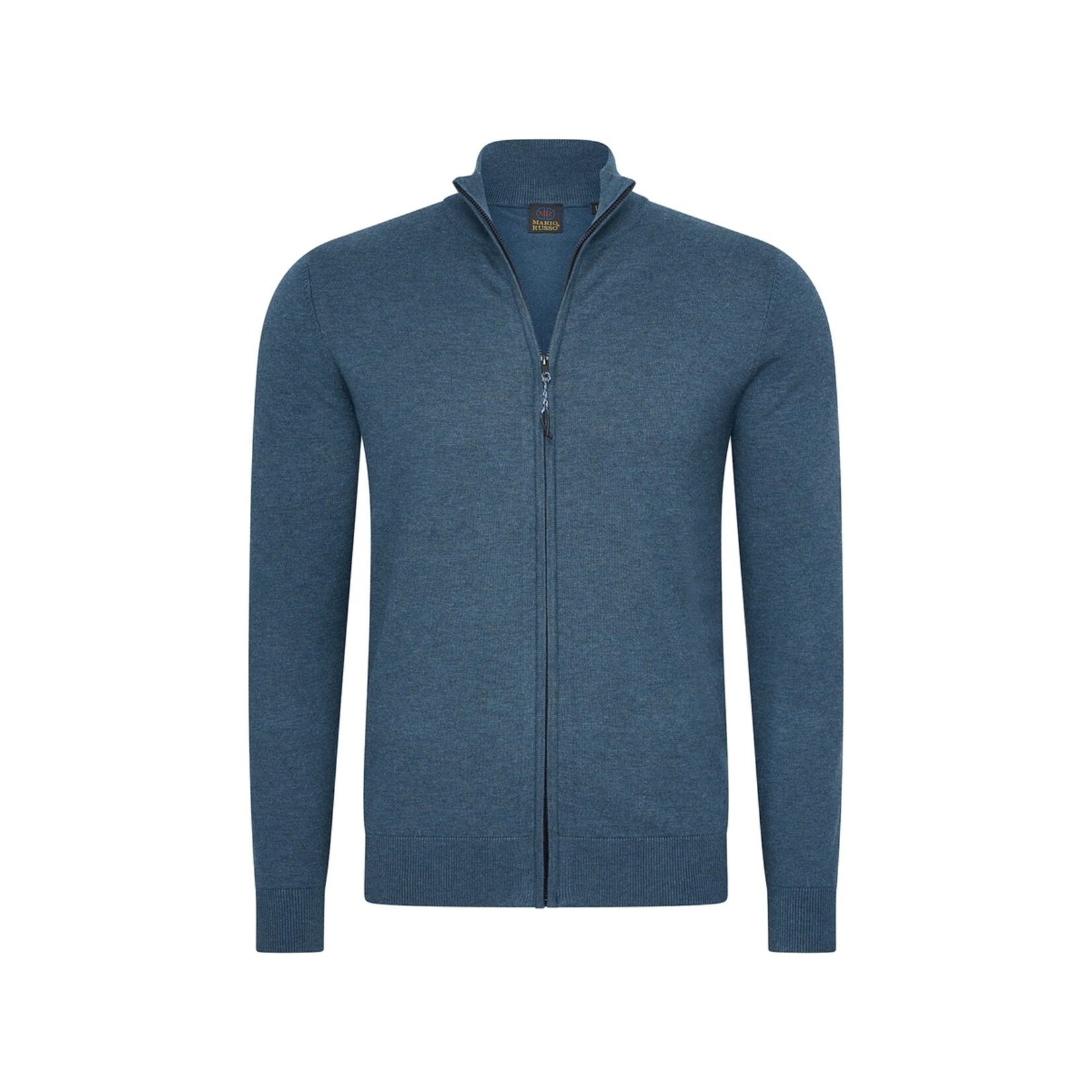 Mario Russo Mario Russo Full Zip Vest - Cardigan met Stretch