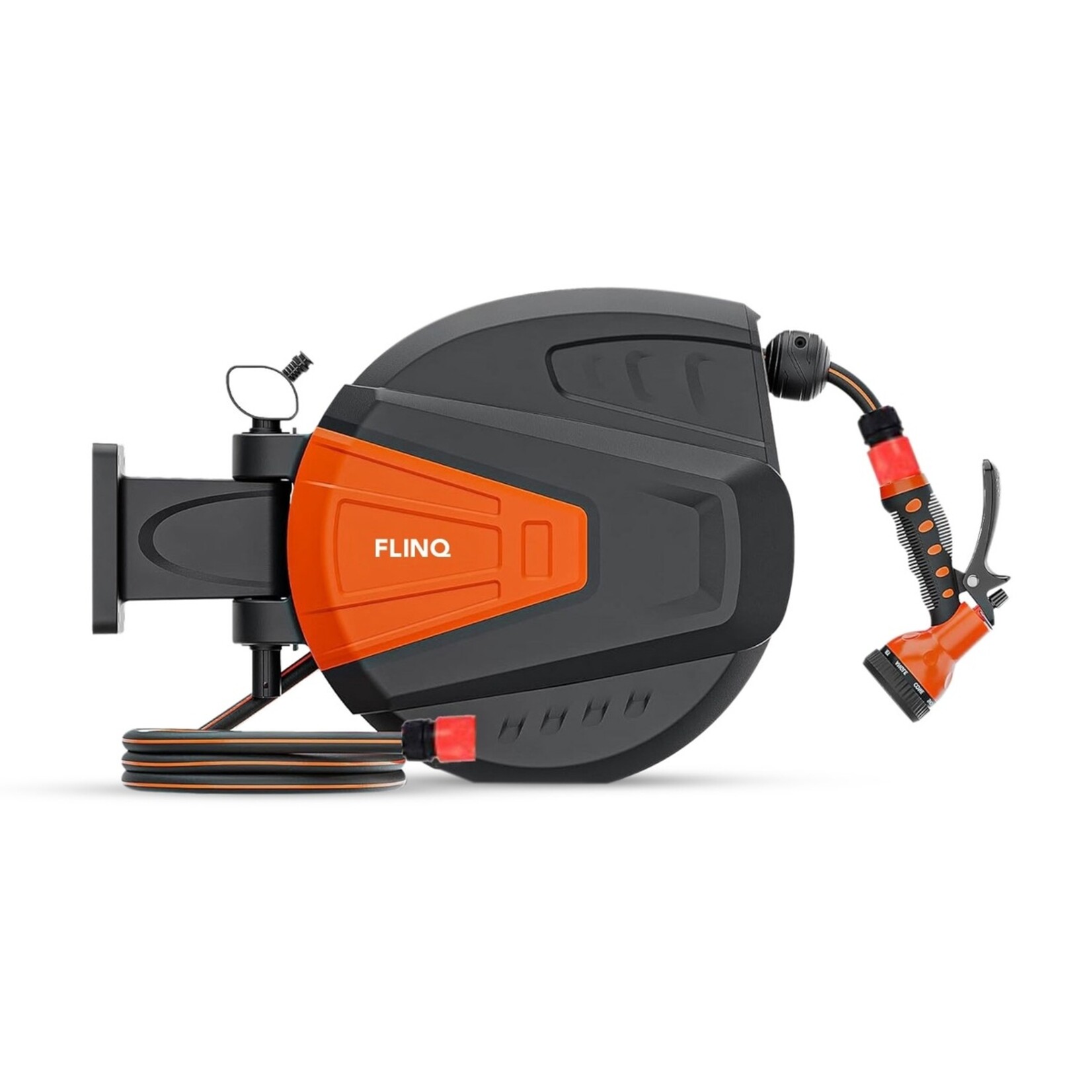 FlinQ FlinQ Retractable Tuinslanghaspel met 9 Sproeistanden - 180° Draaibaar - 30 Meter