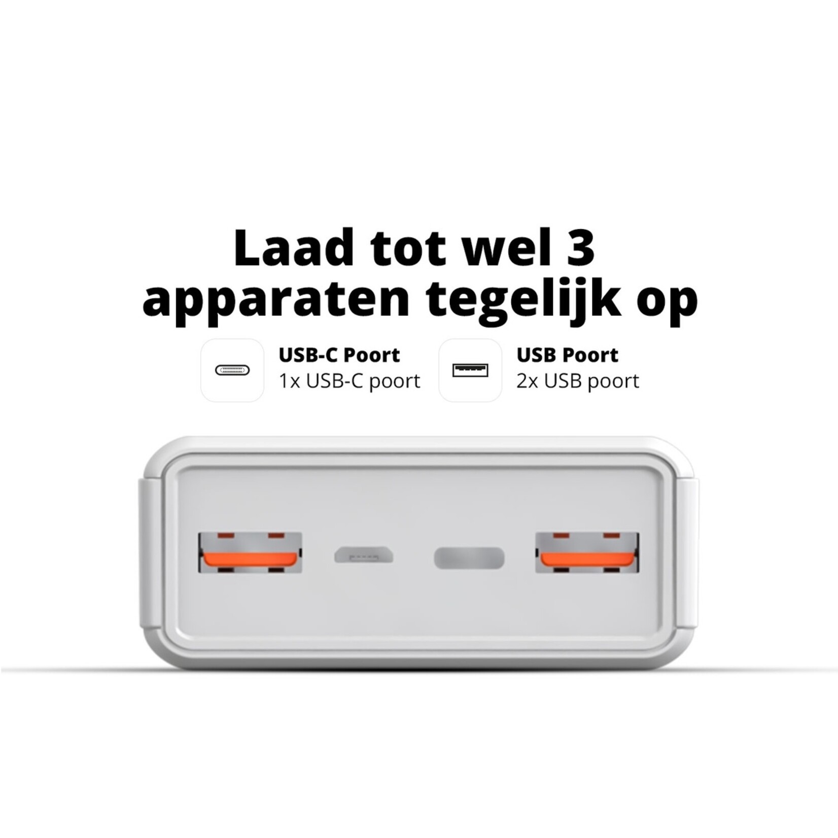 FlinQ FlinQ Mammoth Powerbank 20.000 mAh - Externe Batterij - Smartphone Oplader