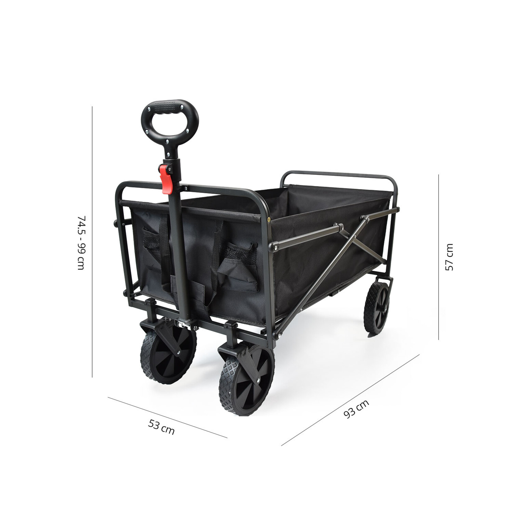 FlinQ FlinQ Opvouwbare Bolderkar – Draagkracht tot 90KG – Inhoud 100L