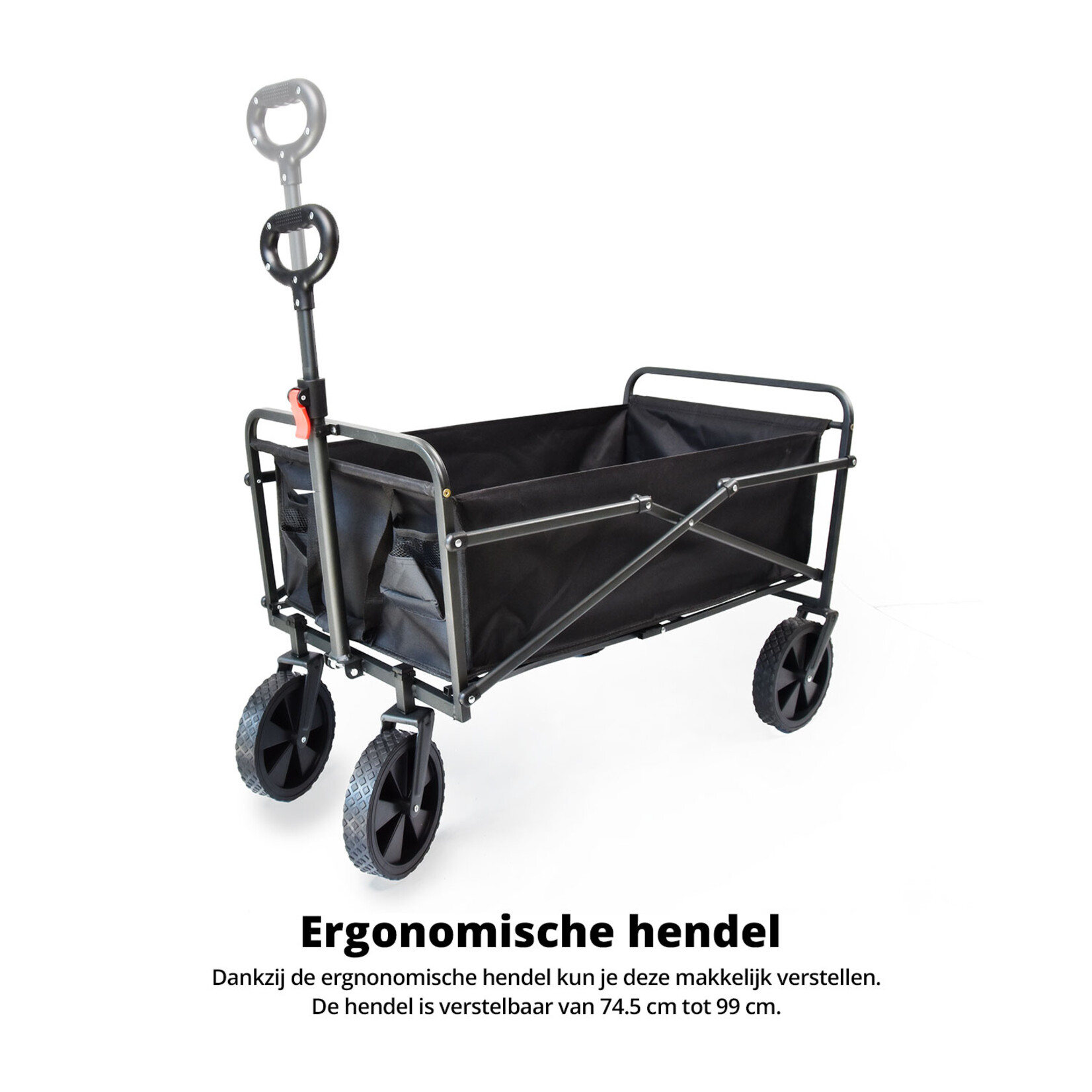 FlinQ FlinQ Opvouwbare Bolderkar – Draagkracht tot 90KG – Inhoud 100L