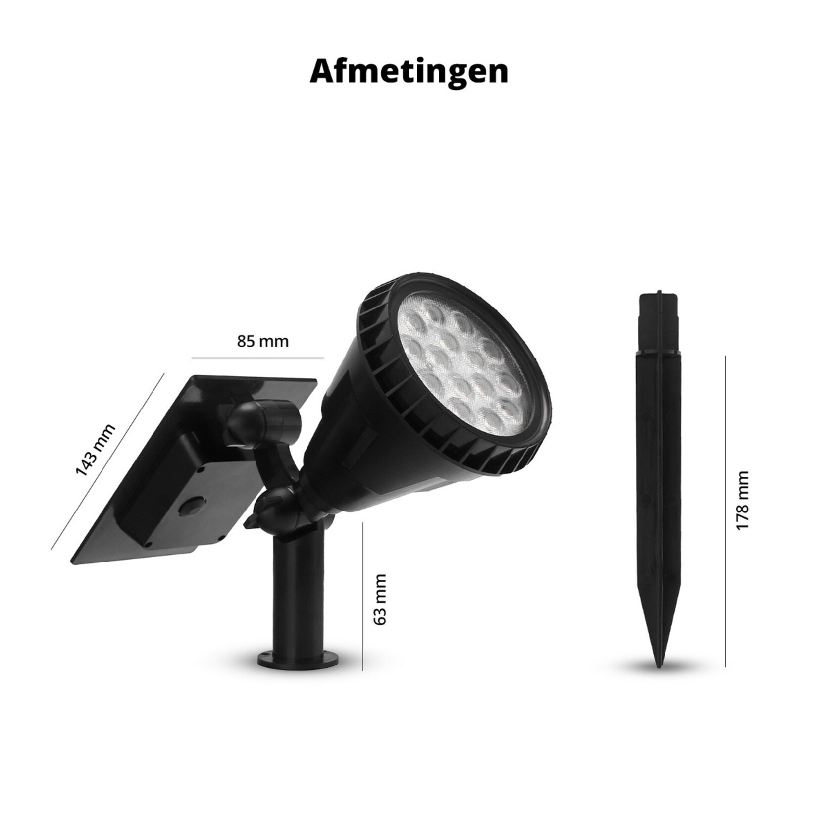FlinQ FlinQ Smart Outdoor Solar Spot – Slimme Lamp op Zonne-energie – App Bediening