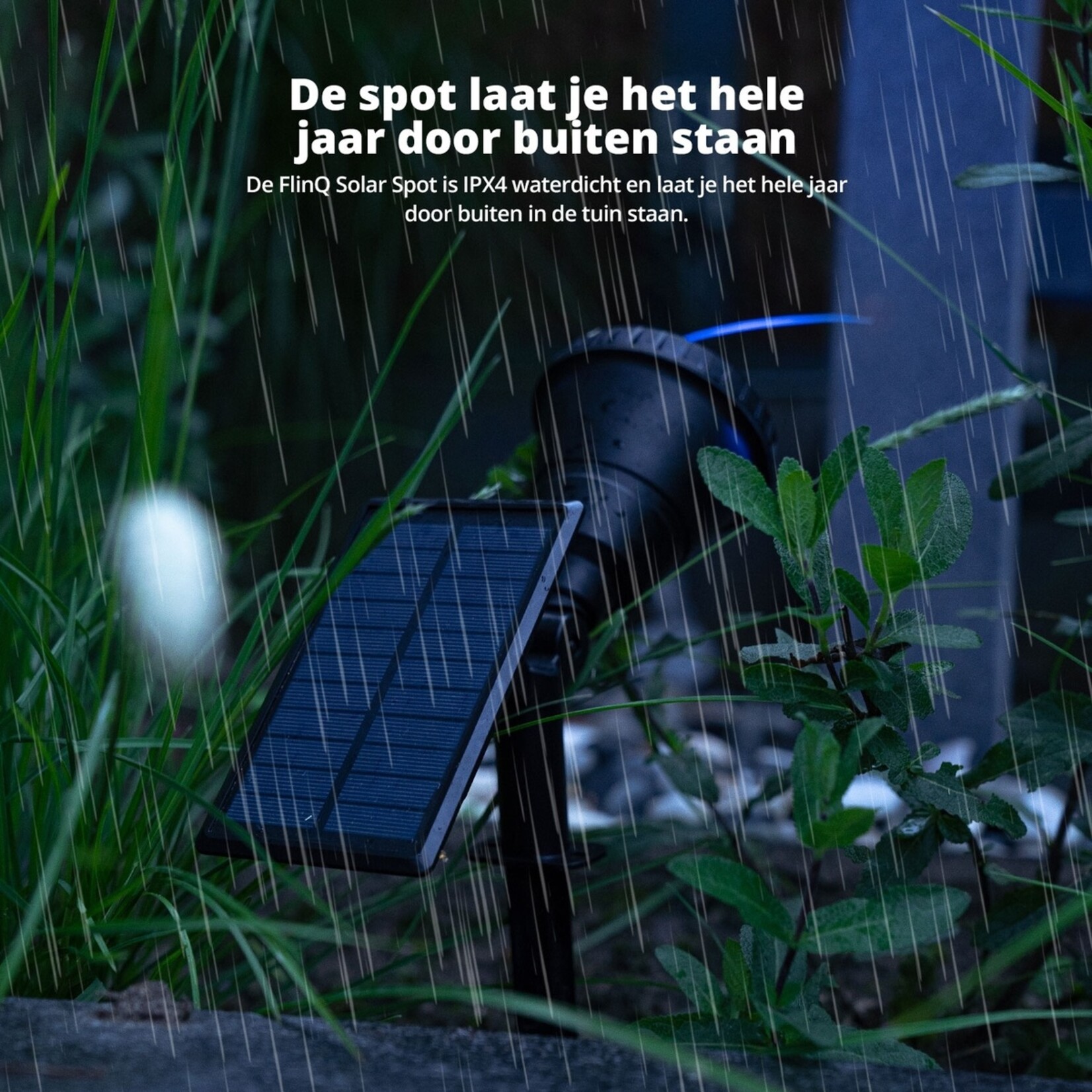 FlinQ FlinQ Smart Outdoor Solar Spot – Slimme Lamp op Zonne-energie – App Bediening
