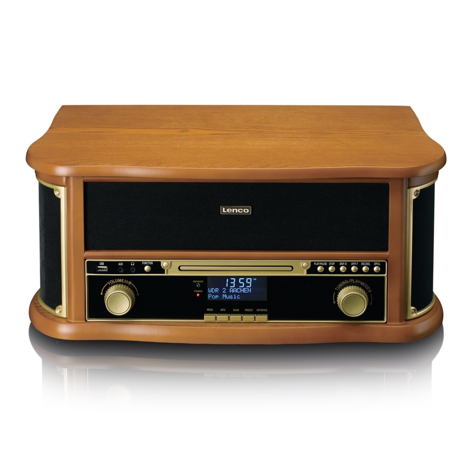 Lenco Lenco TCD-2571WD Alles-in-één Muzieksysteem - Classic Phono - Retro Design