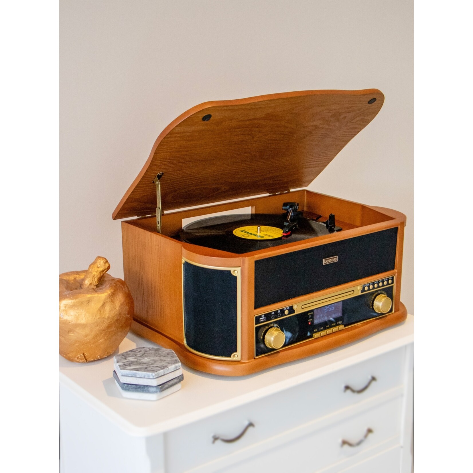 Lenco Lenco TCD-2571WD Alles-in-één Muzieksysteem - Classic Phono - Retro Design