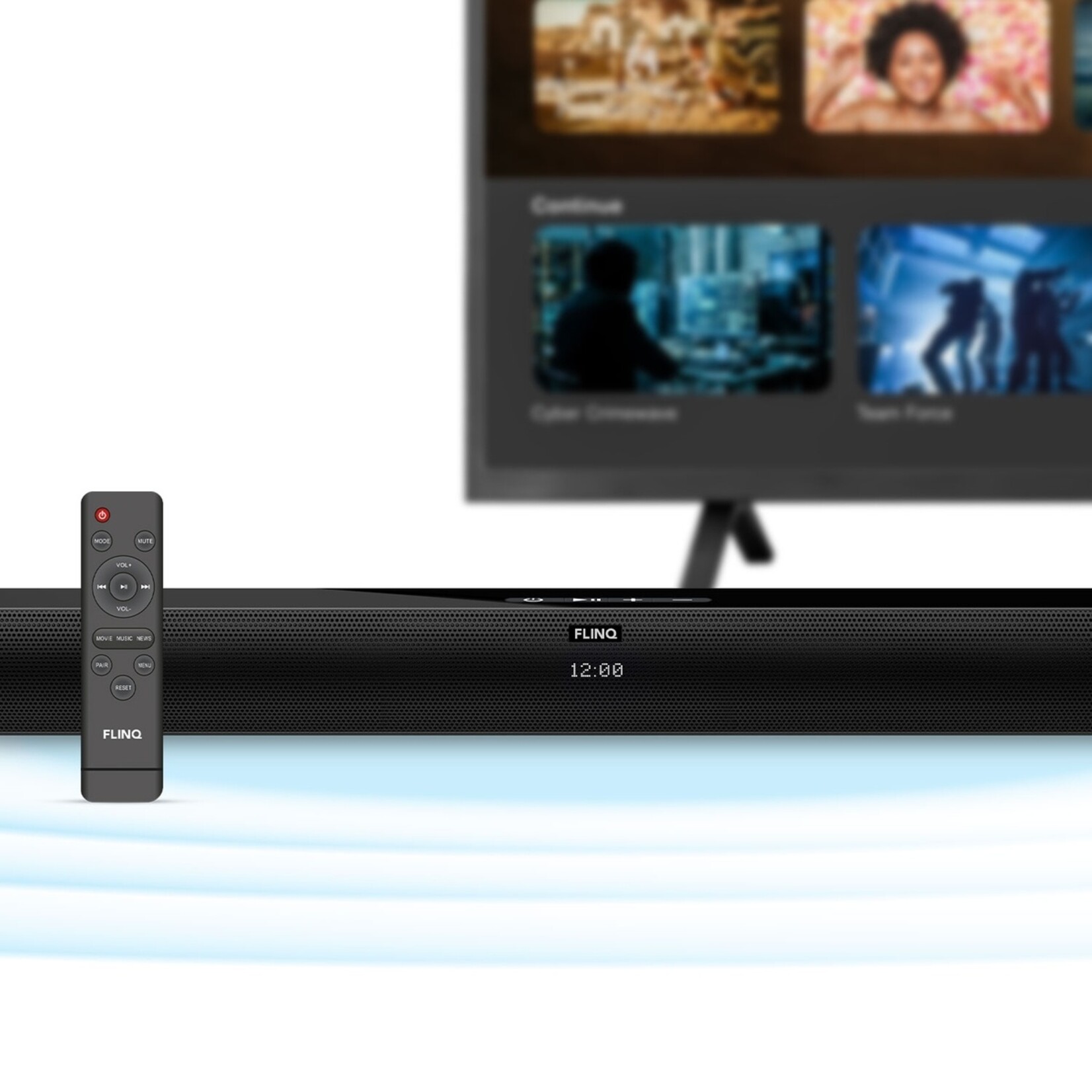 FlinQ FlinQ Alles-in-één Soundbar met Subwoofers – 3D-Surround en Basversterkers