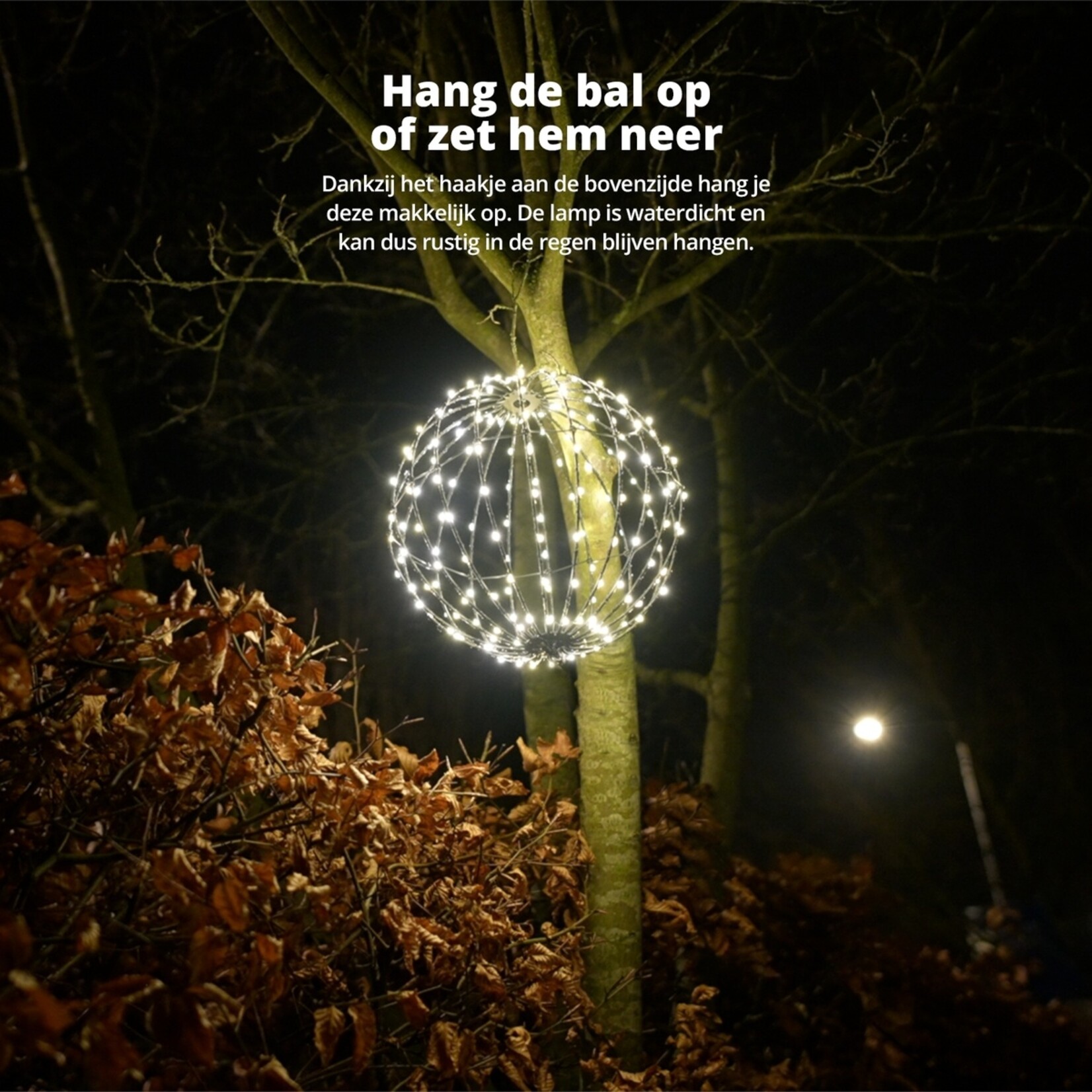 FlinQ FlinQ Slimme Lichtbol voor Binnen en Buiten - Lichtgevende Bal - Warm Wit