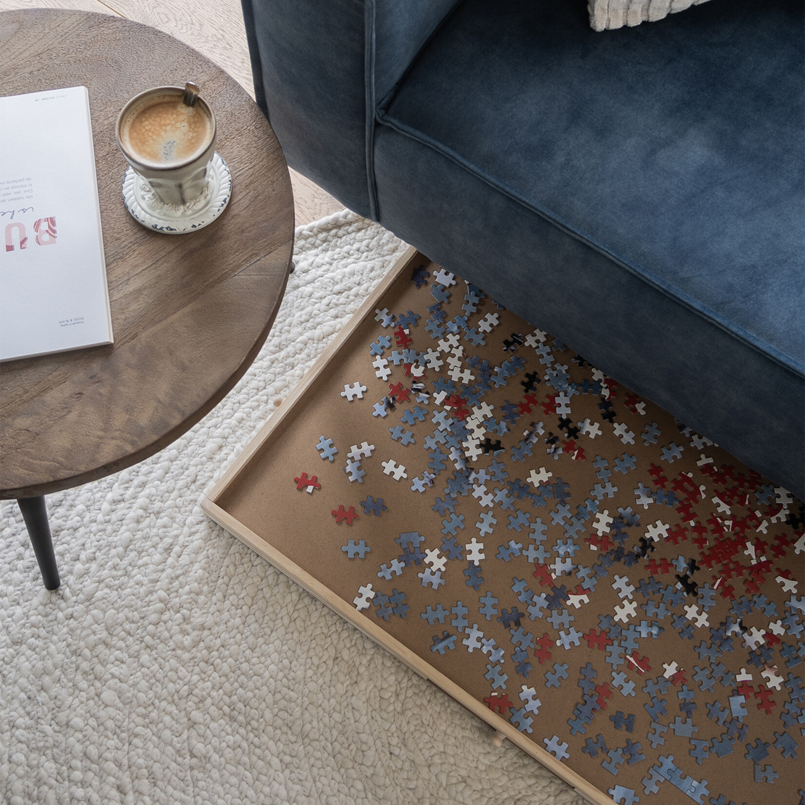 BREND BREND BR-2216 Puzzelplaat voor 1000 Stukjes – Puzzelplank met 6 Lades
