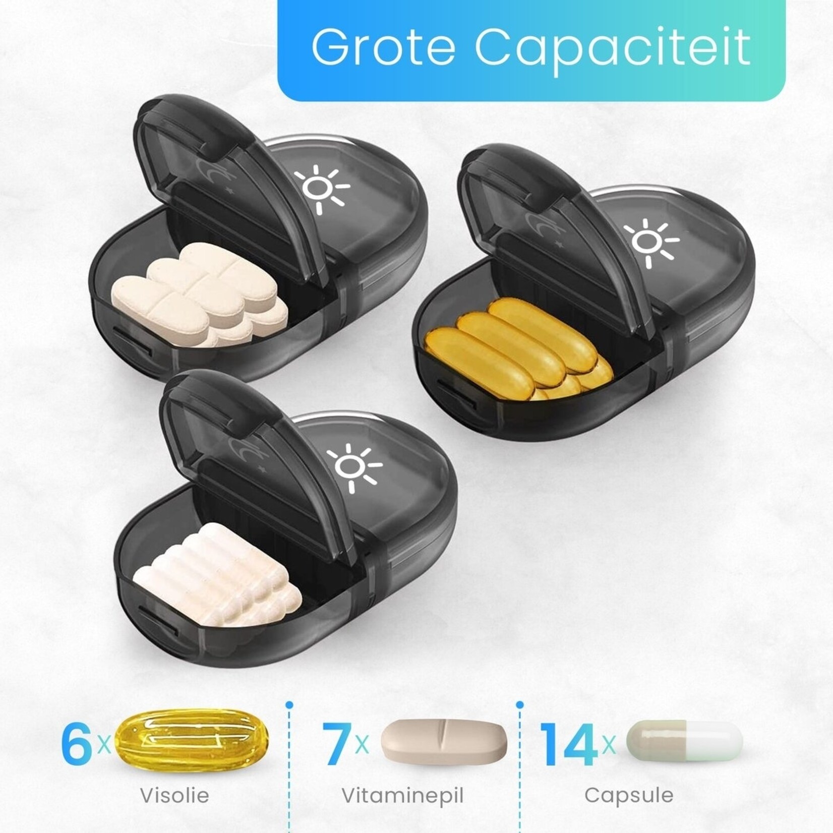 GEASY GEASY Klein Pillendoosje voor 7 dagen