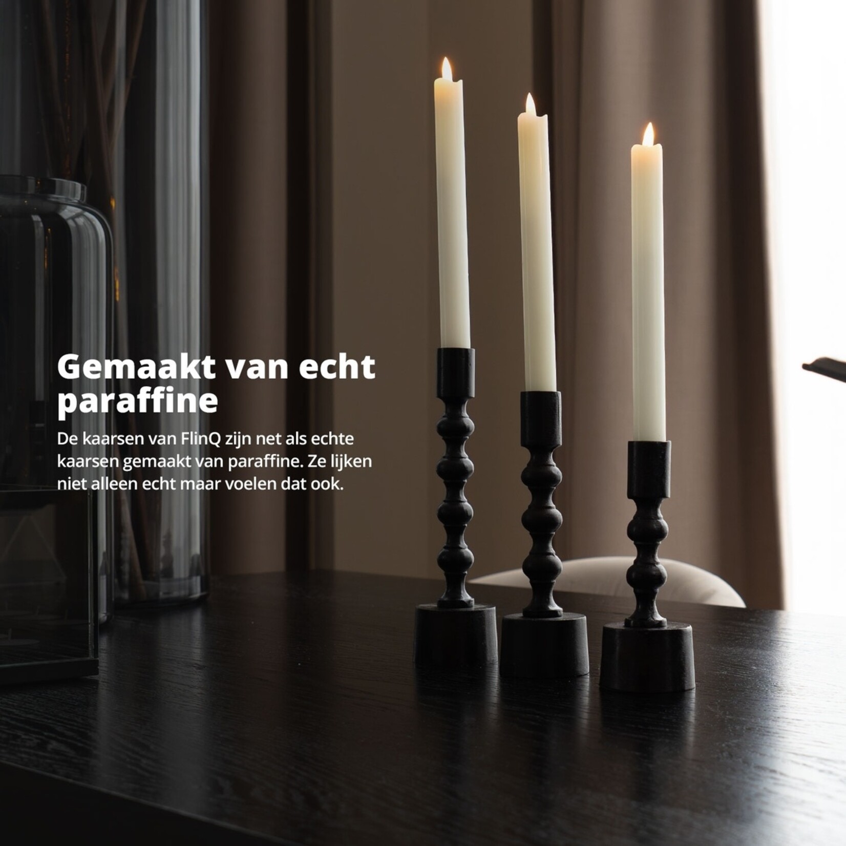 FlinQ FlinQ LED Taper Candles LED Dinerkaarsen - Set van 6 Stuks