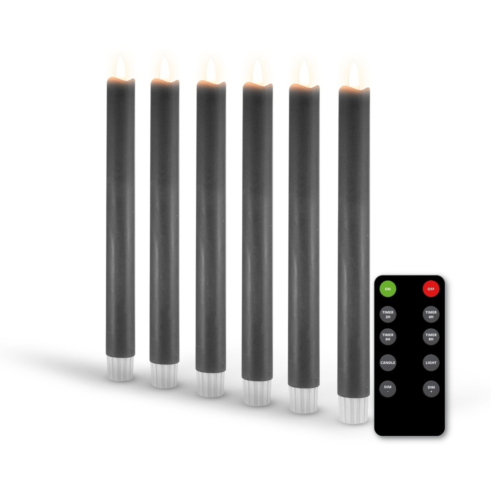 FlinQ FlinQ LED Taper Candles LED Dinerkaarsen - Set van 6 Stuks