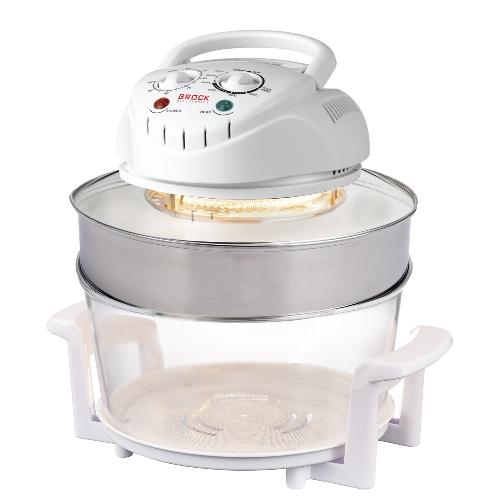 BROCK Electronics Brock HO 1701 WH Halogeenoven - Heteluchtoven met Grill - 17 Liter