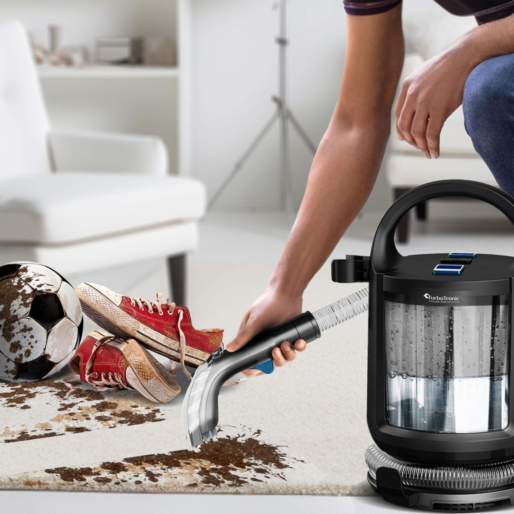 TurboTronic TurboTronic AQV600 Draagbare Bekledings- en Tapijtreiniger