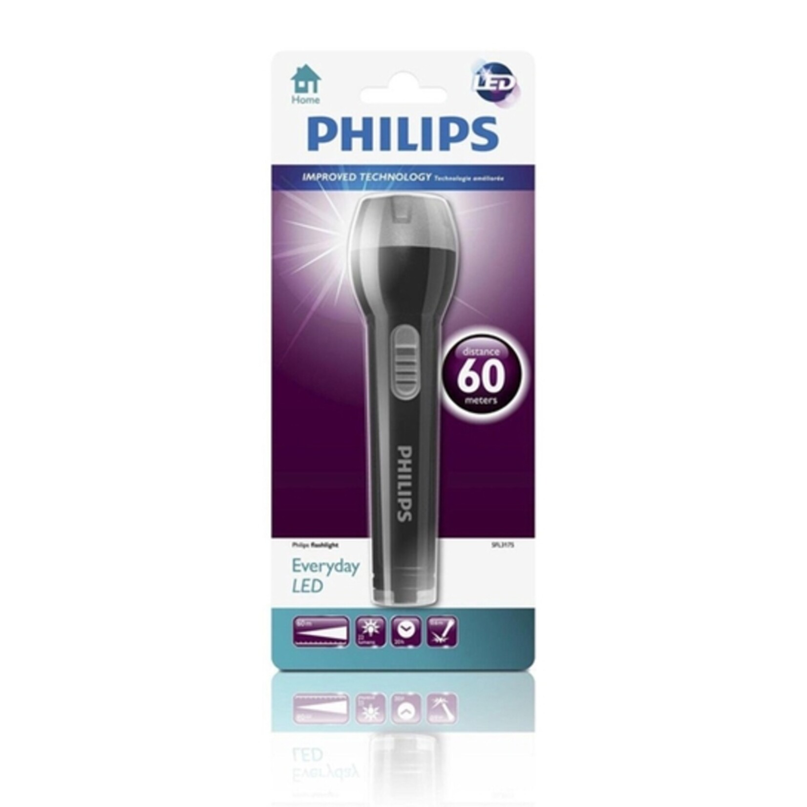 Philips Philips Zaklamp – Tot 60 Meter Bereik - 1+1 Gratis
