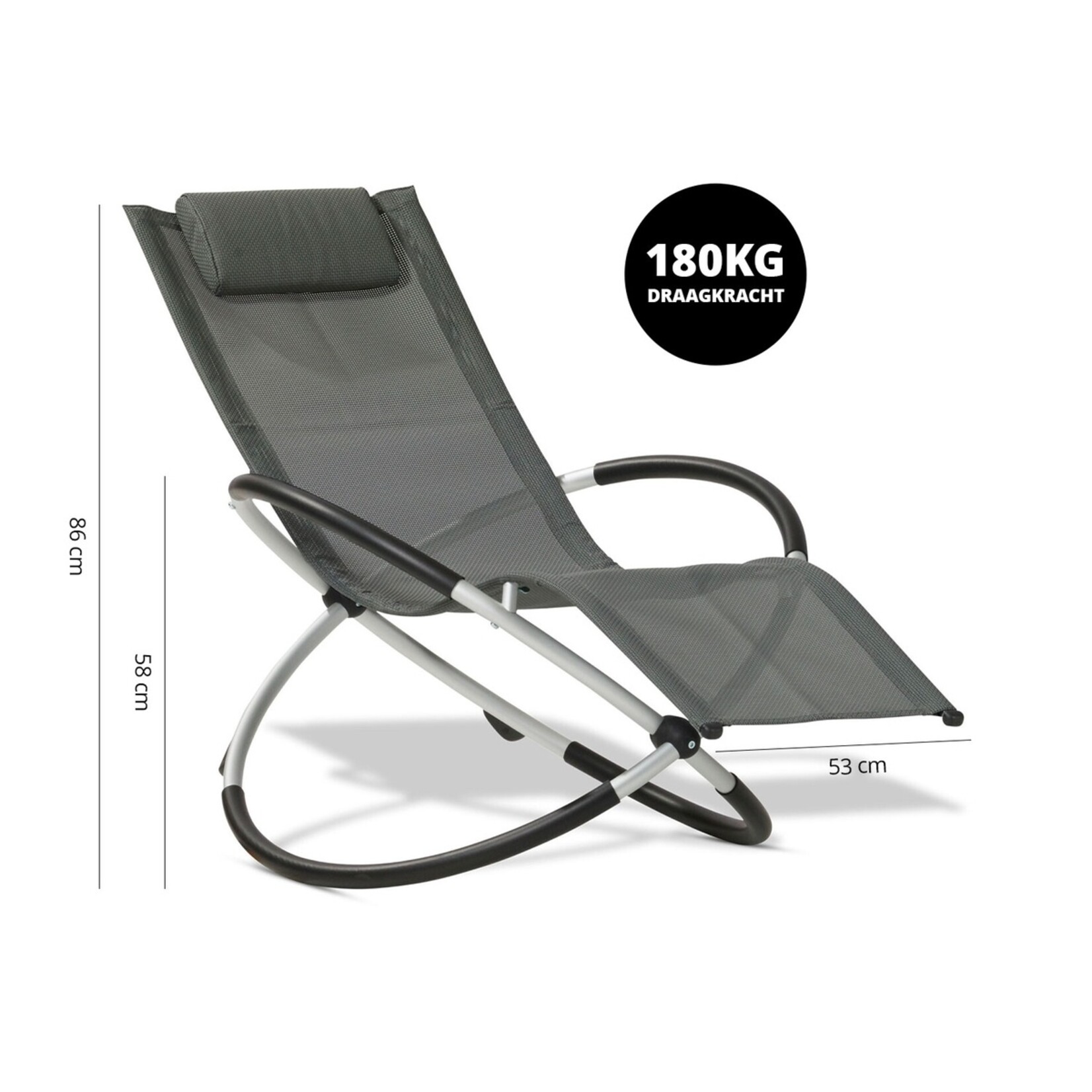 FlinQ FlinQ Aura Opvouwbare Ligstoel voor Buiten - Luxe Schommeltuinstoel
