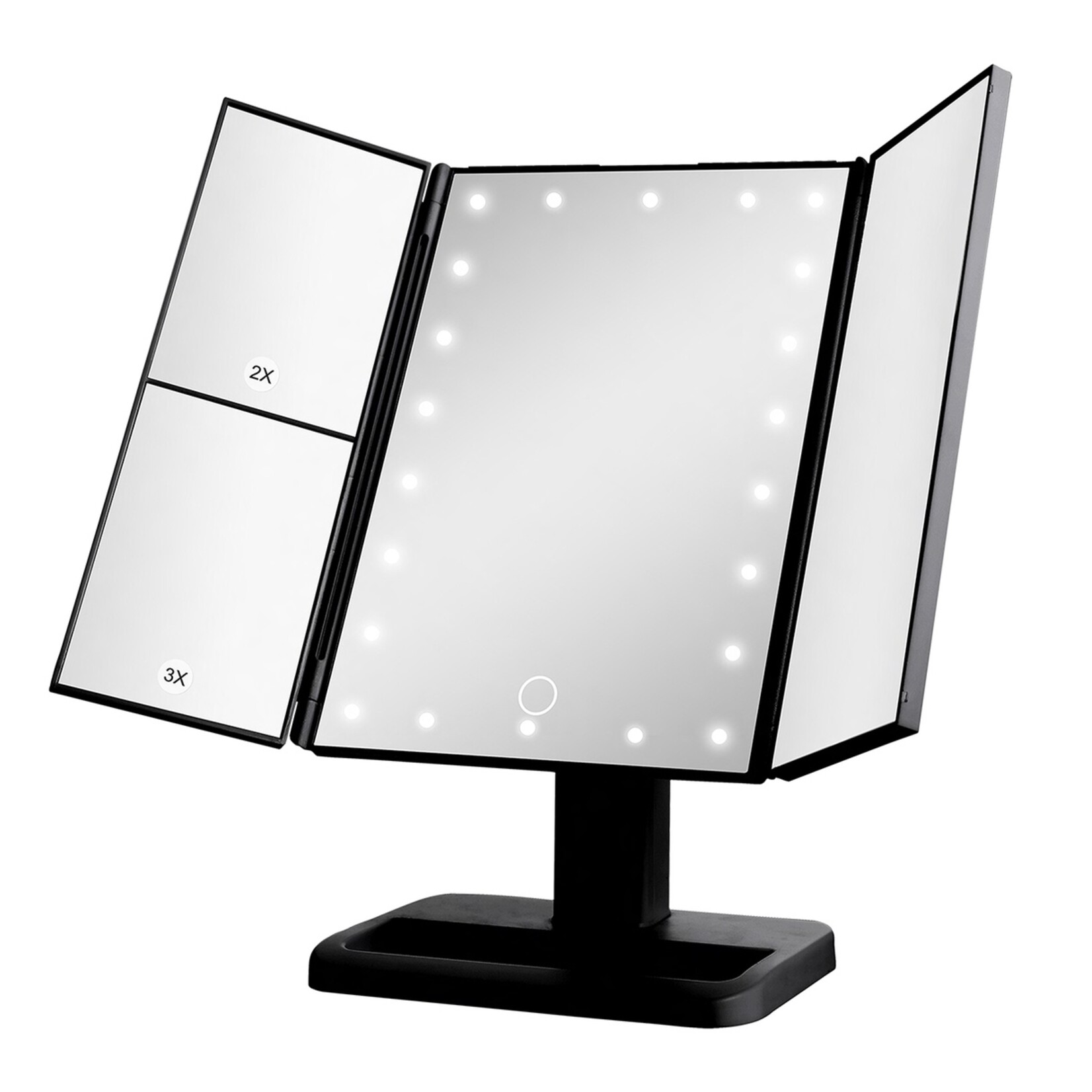 Nexxt Nexxt Make-up Spiegel met LED Licht - Opvouwbaar en Vergroting 2x/3x