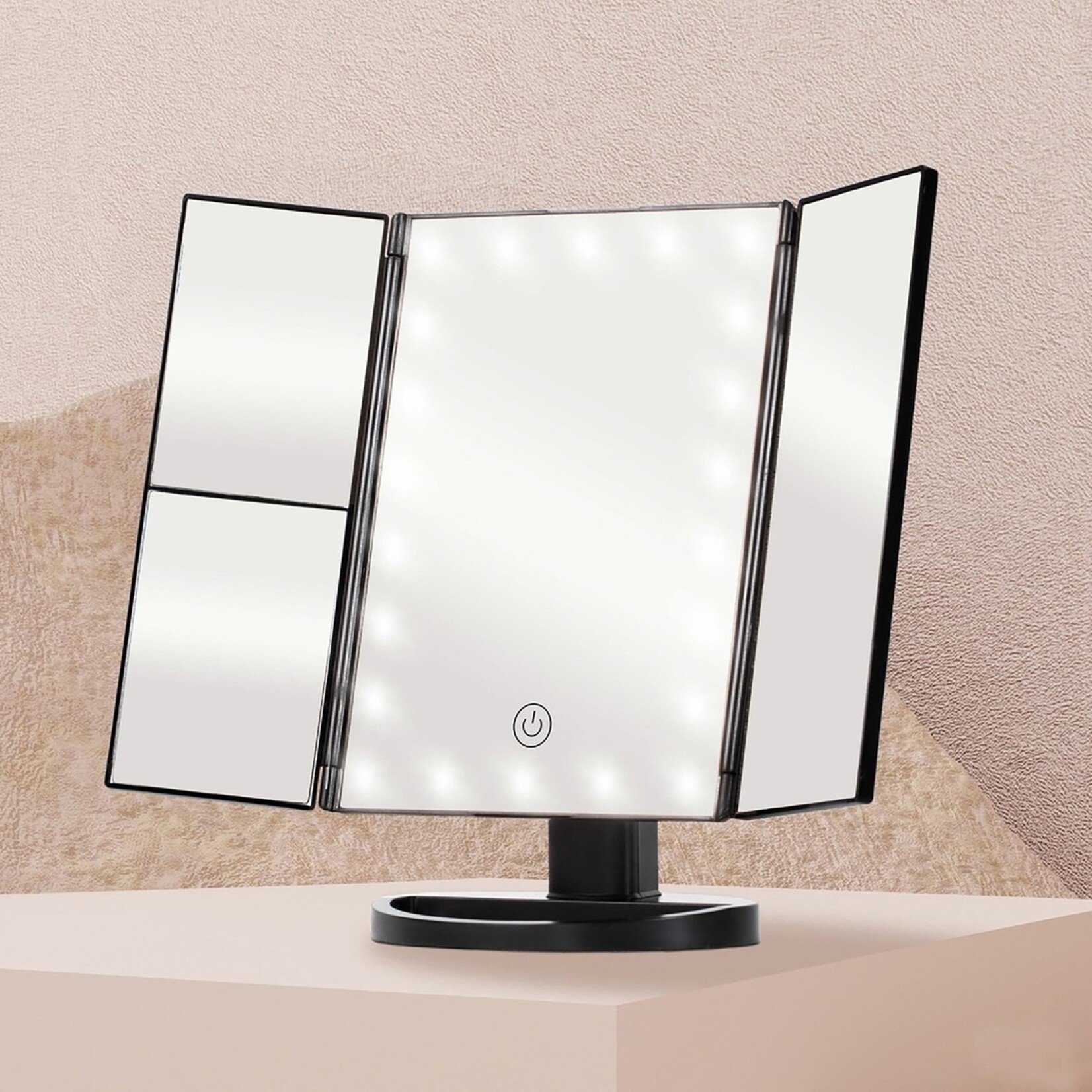 Nexxt Nexxt Make-up Spiegel met LED Licht - Opvouwbaar en Vergroting 2x/3x