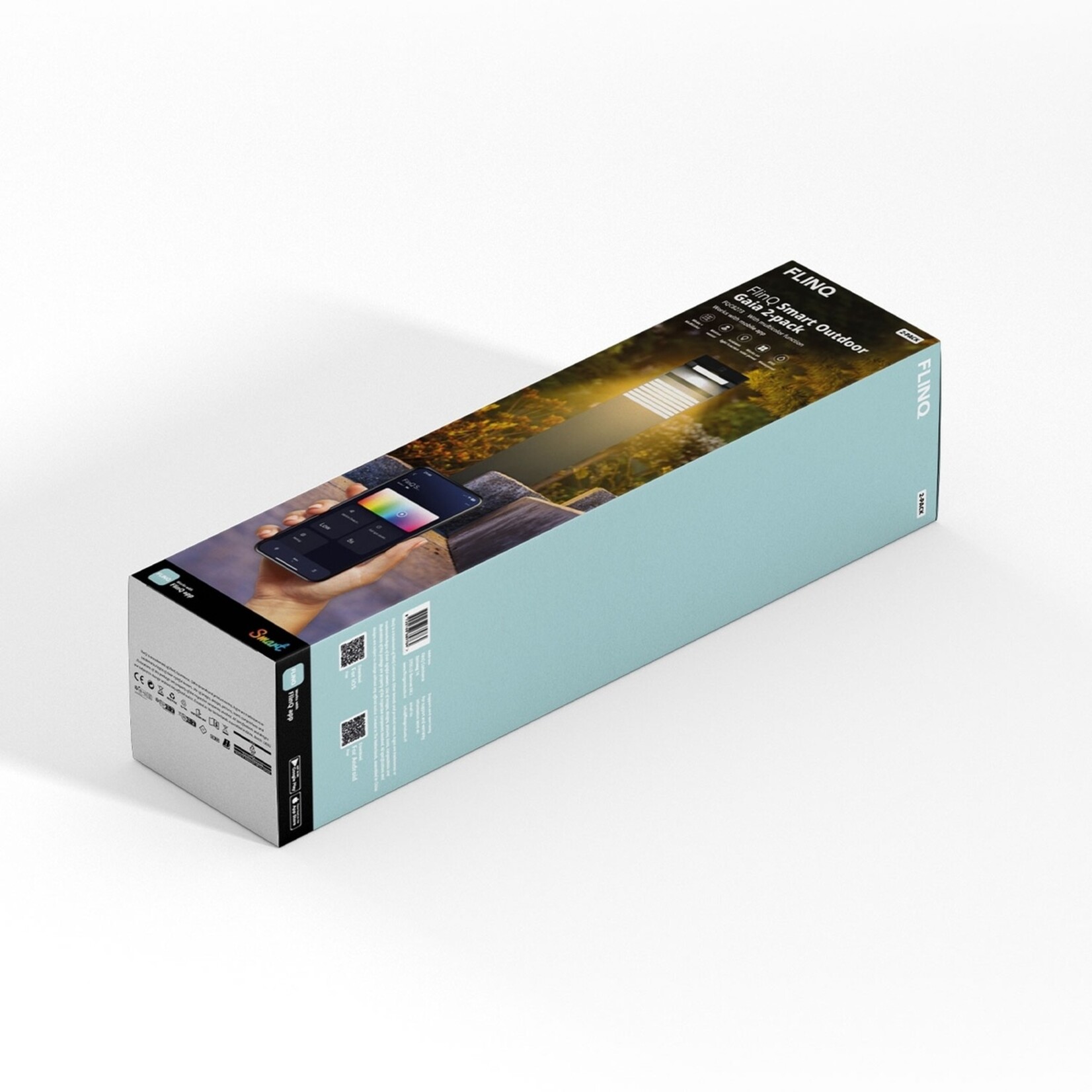 FlinQ FlinQ Smart Outdoor Gaia 2 Draadloze Buitenlampen op Zonne-energie met App