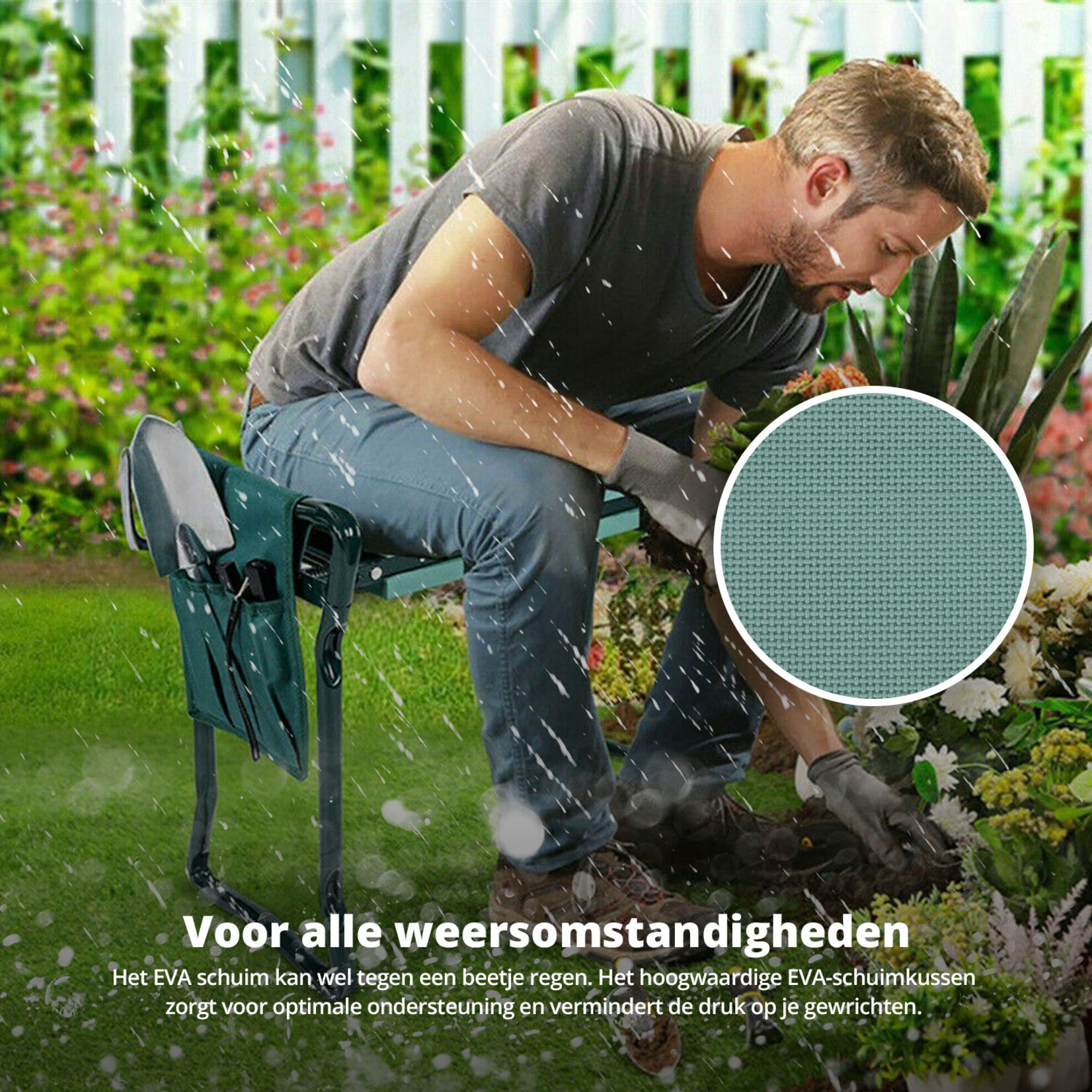 FlinQ FlinQ Garden Kneeler Seat Inklapbare Tuinkruk met Kniesteun