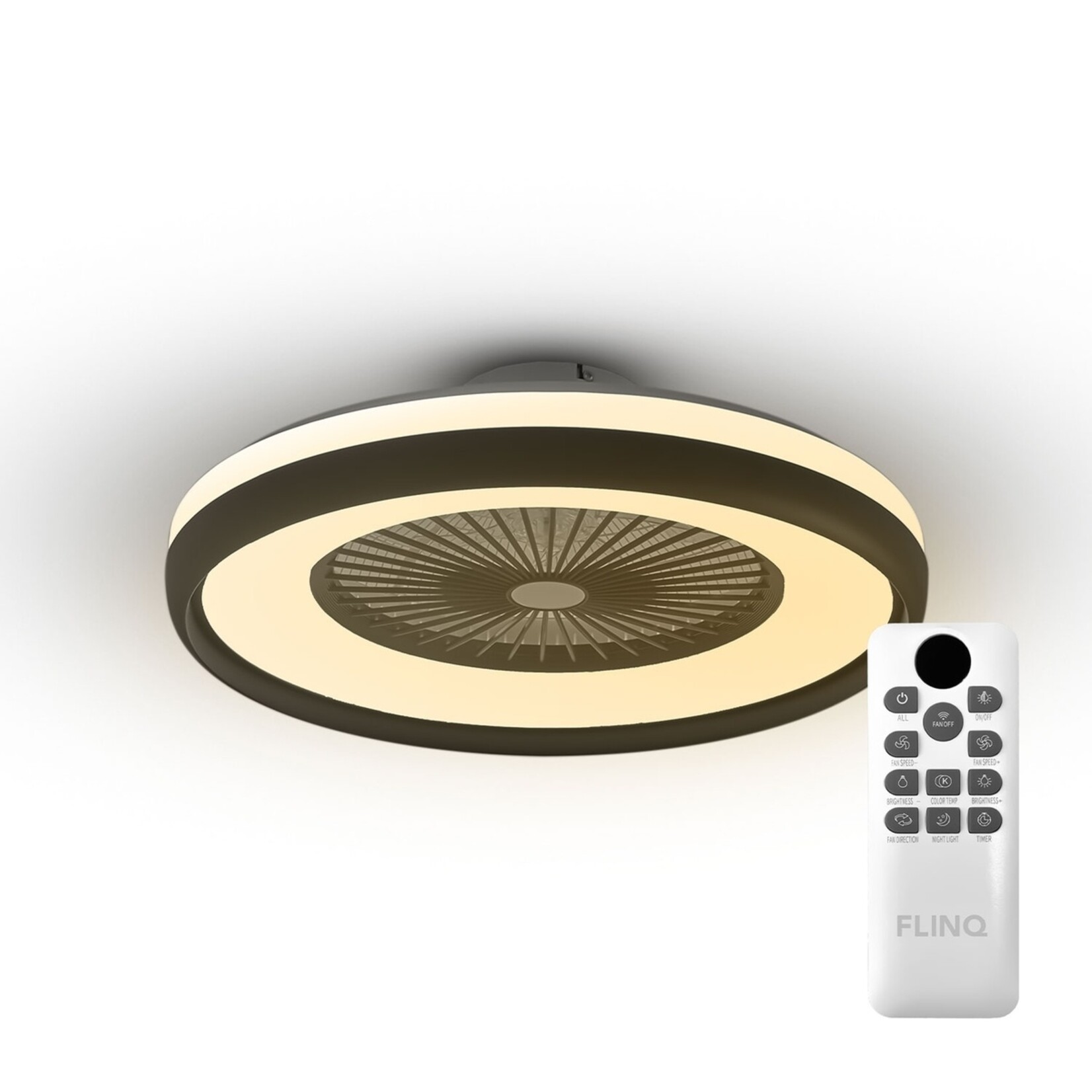 FlinQ FlinQ LumiFan Slimme Plafondventilator - Compact en Stil