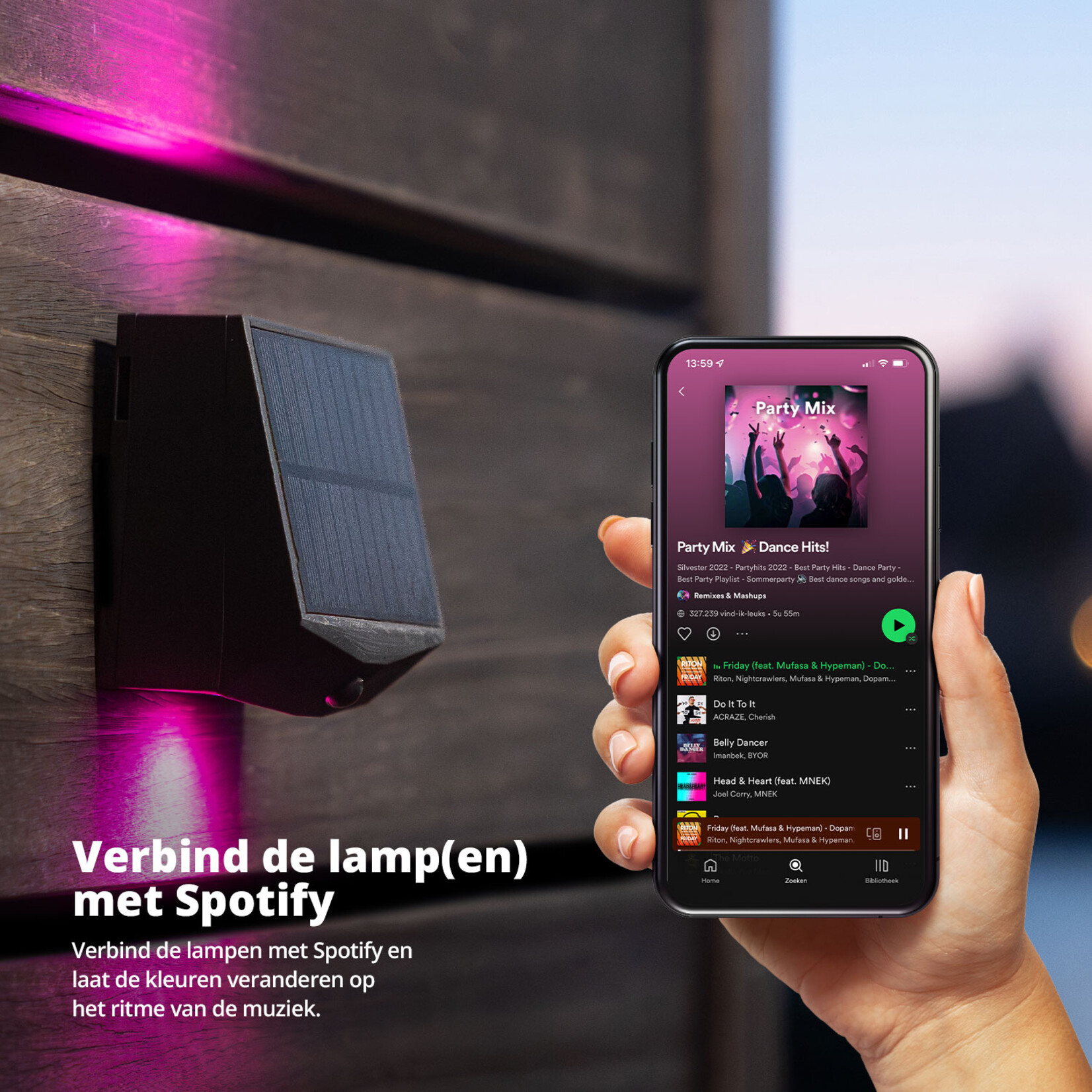 FlinQ FlinQ Orion Slimme Buitenlamp op Zonne-energie met App-bediening