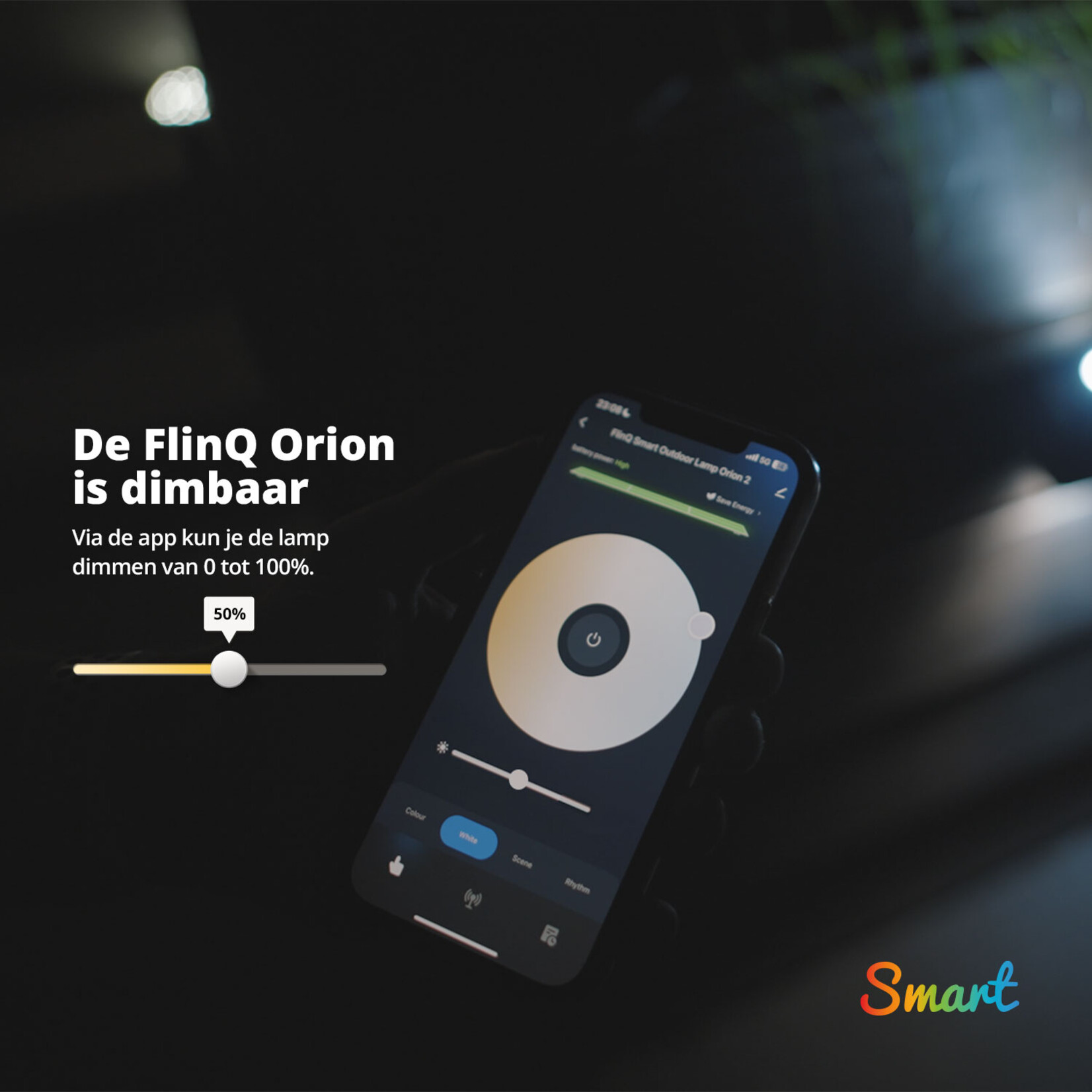 FlinQ FlinQ Orion Slimme Buitenlamp op Zonne-energie met App-bediening