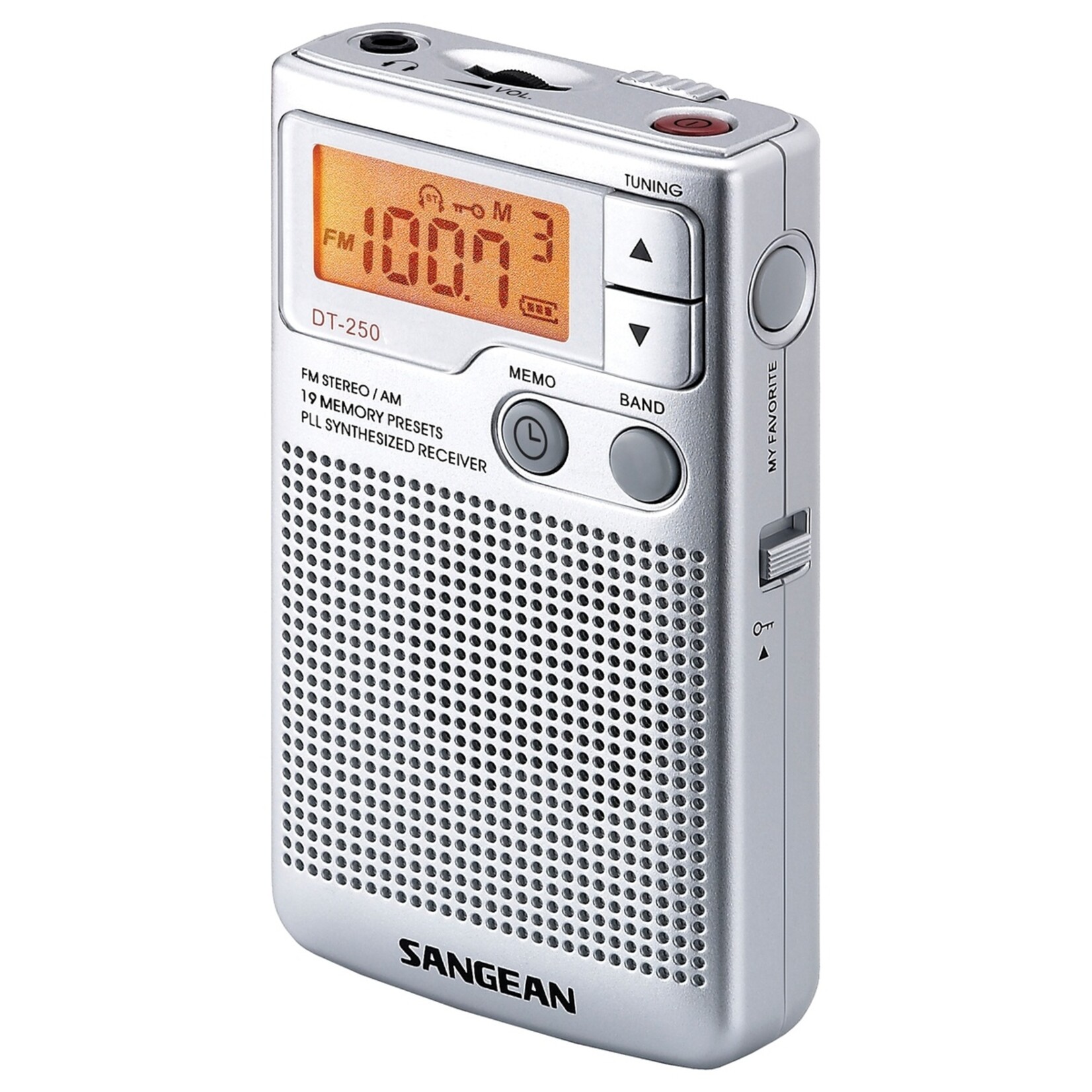 Sangean Sangean DT-250 Pocketradio op Batterijen – AM/FM Stereo Noodradio