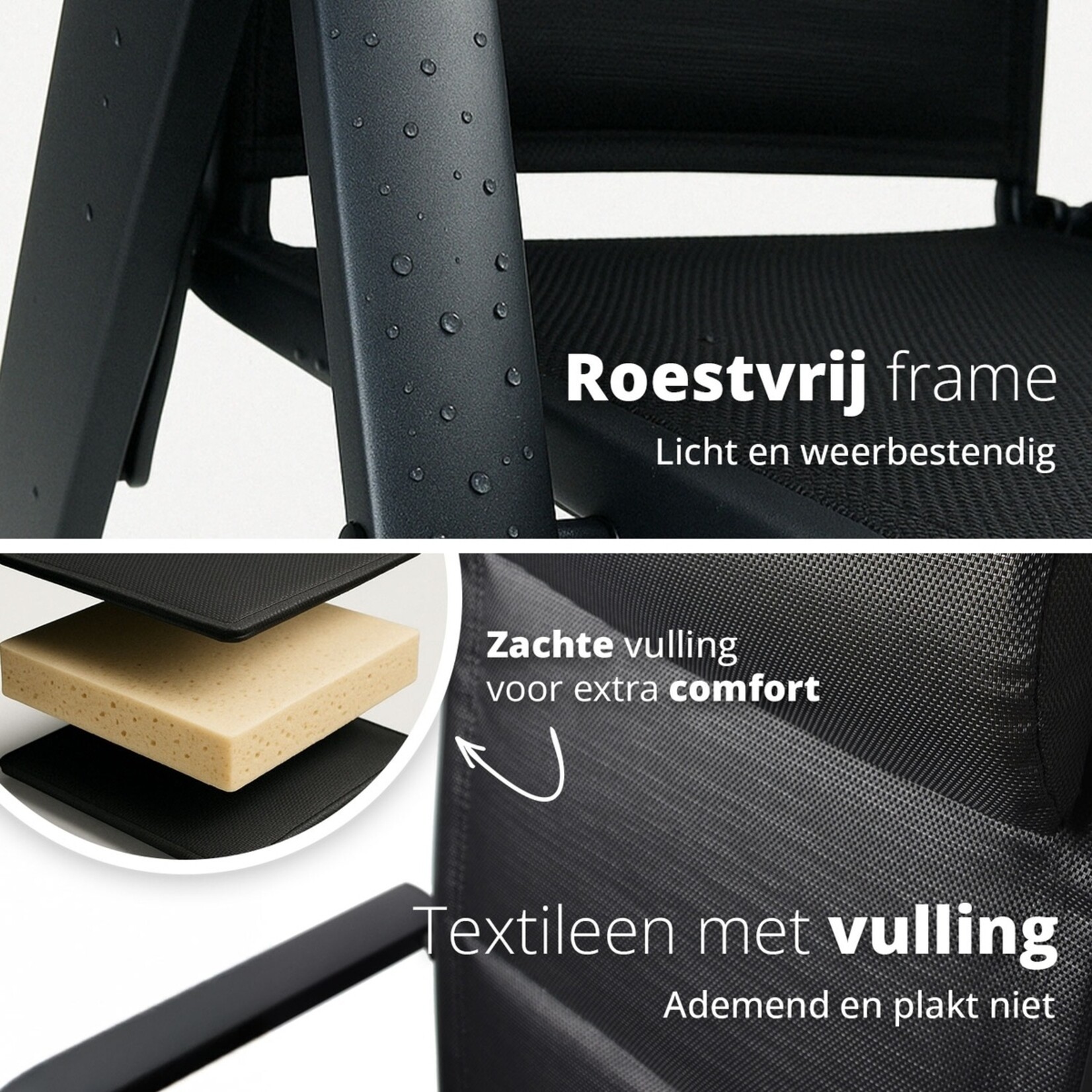 FlinQ FlinQ Vylora Verstelbare Tuinstoelen in 6 Standen – Set van 2